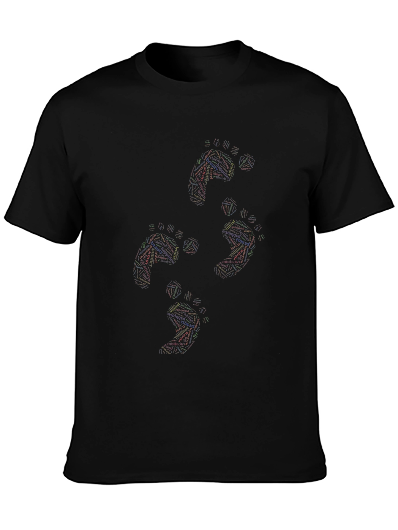Abstract Geometry Black T-Shirt