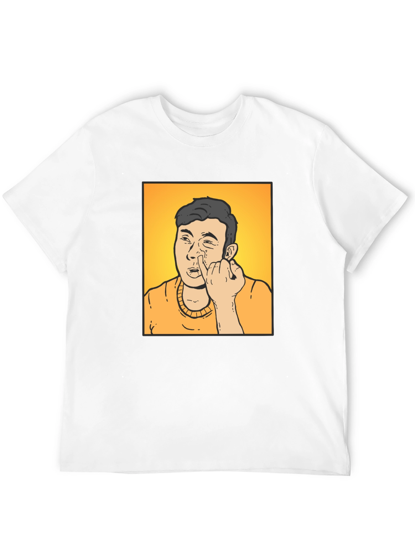 Funny Cartoon Man Black T-Shirt