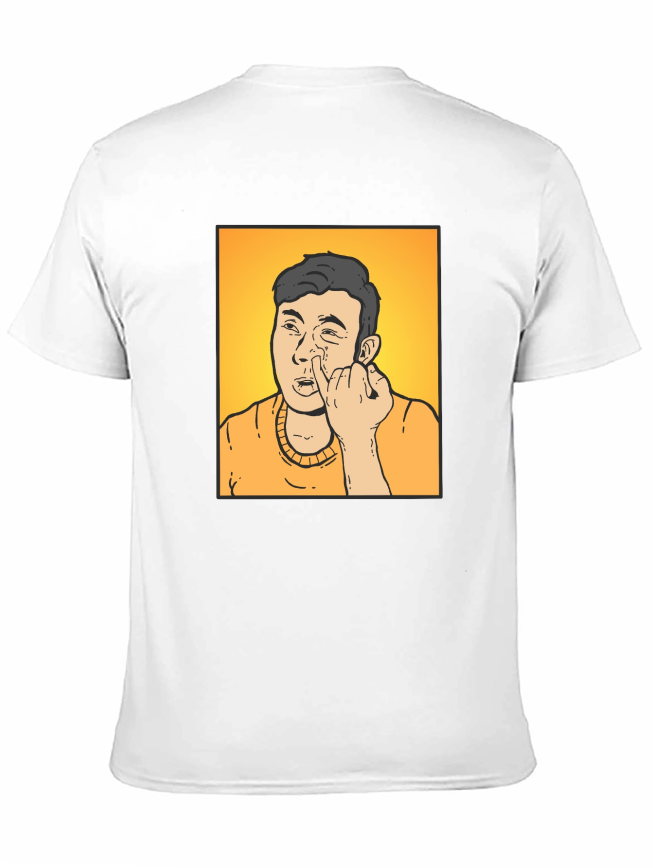 Funny Cartoon Man Black T-Shirt