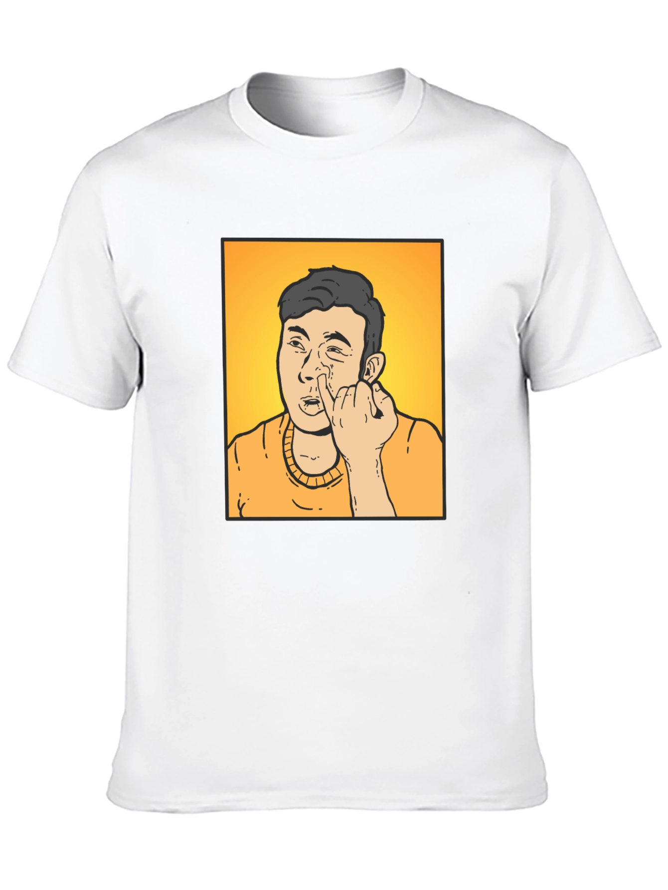 Funny Cartoon Man Black T-Shirt