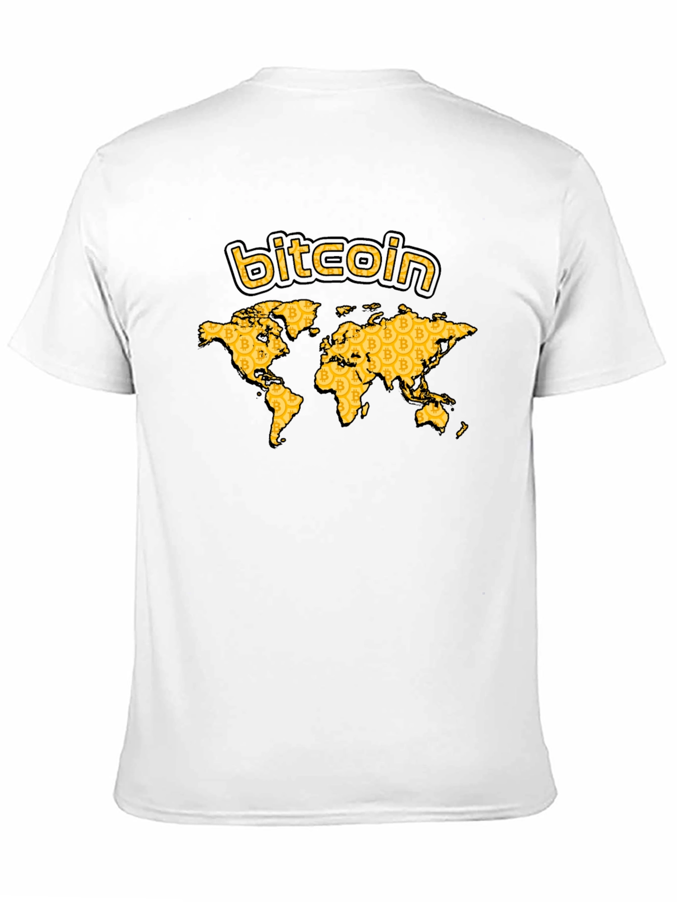 Bitcoin World Map Graphic Tee - Black