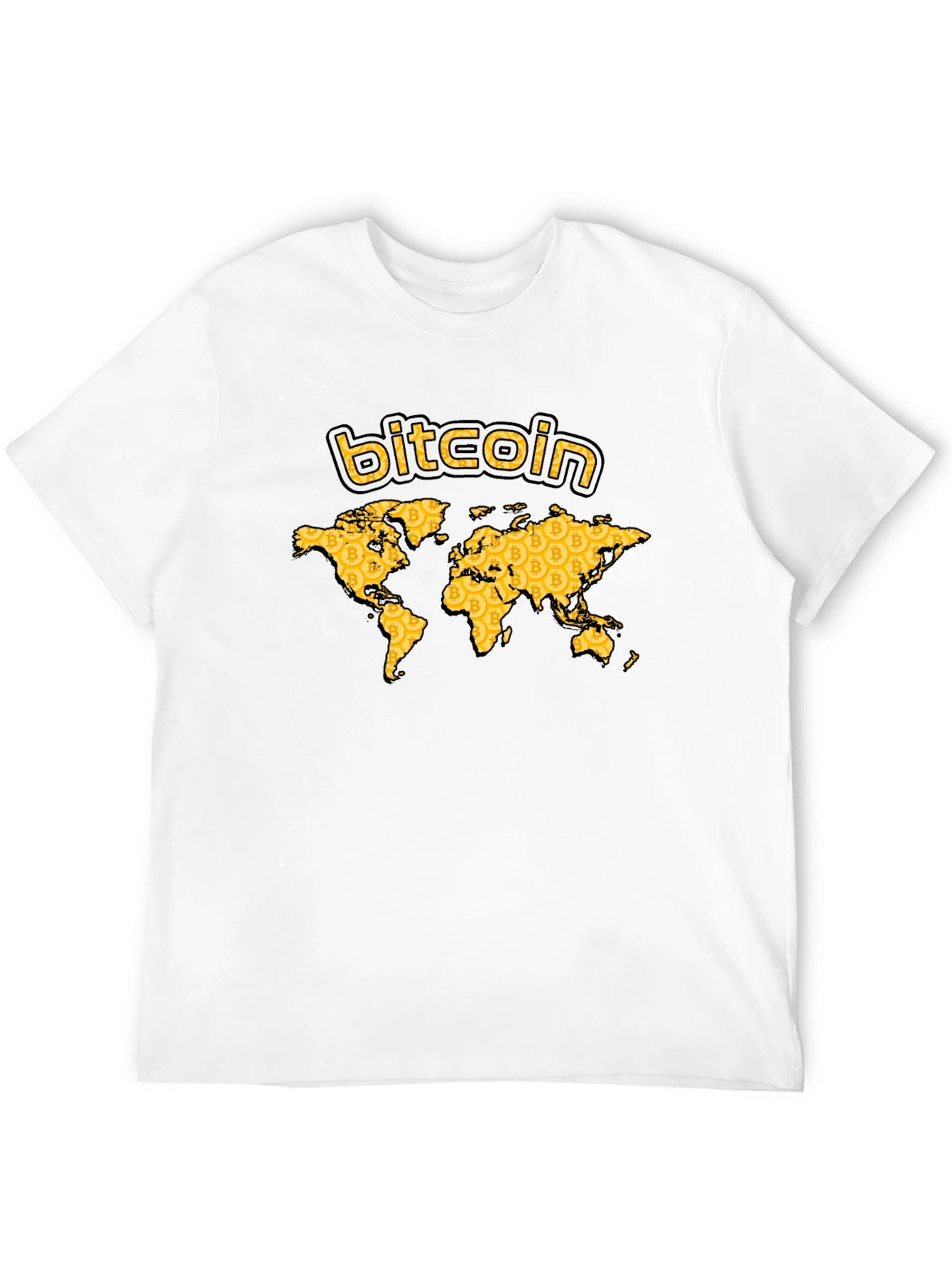 Bitcoin World Map Graphic Tee - Black