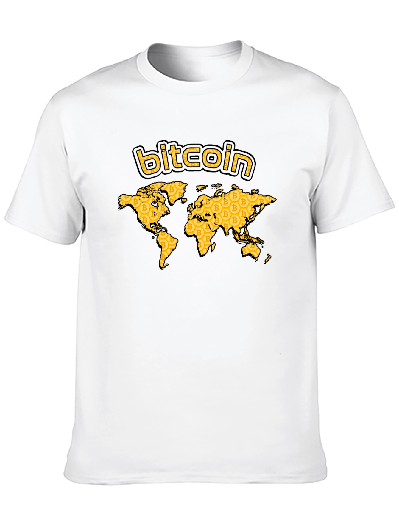 Bitcoin World Map Graphic Tee - Black
