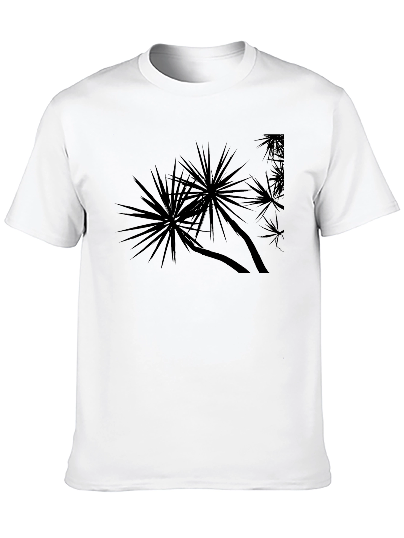 Black Palm Tree Graphic Tee - Casual Comfort