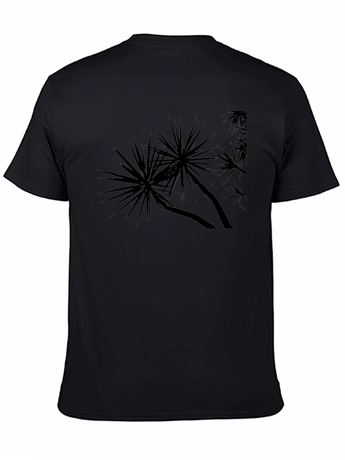 Black Palm Tree Graphic Tee - Casual Comfort