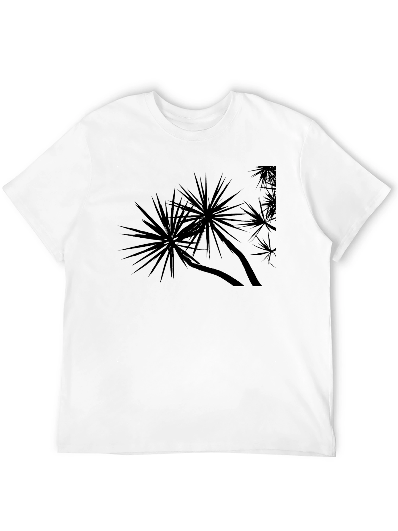 Black Palm Tree Graphic Tee - Casual Comfort