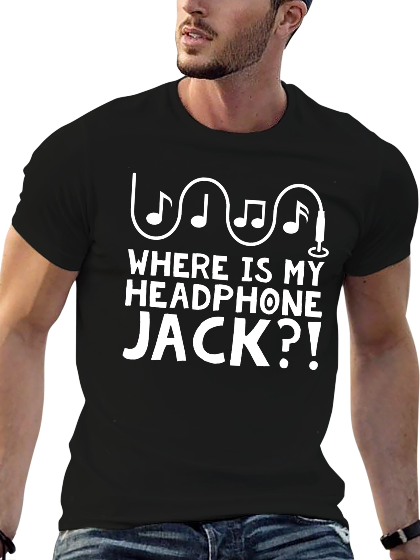 Where Is My Headphone Jack? Novelty T-Shirt