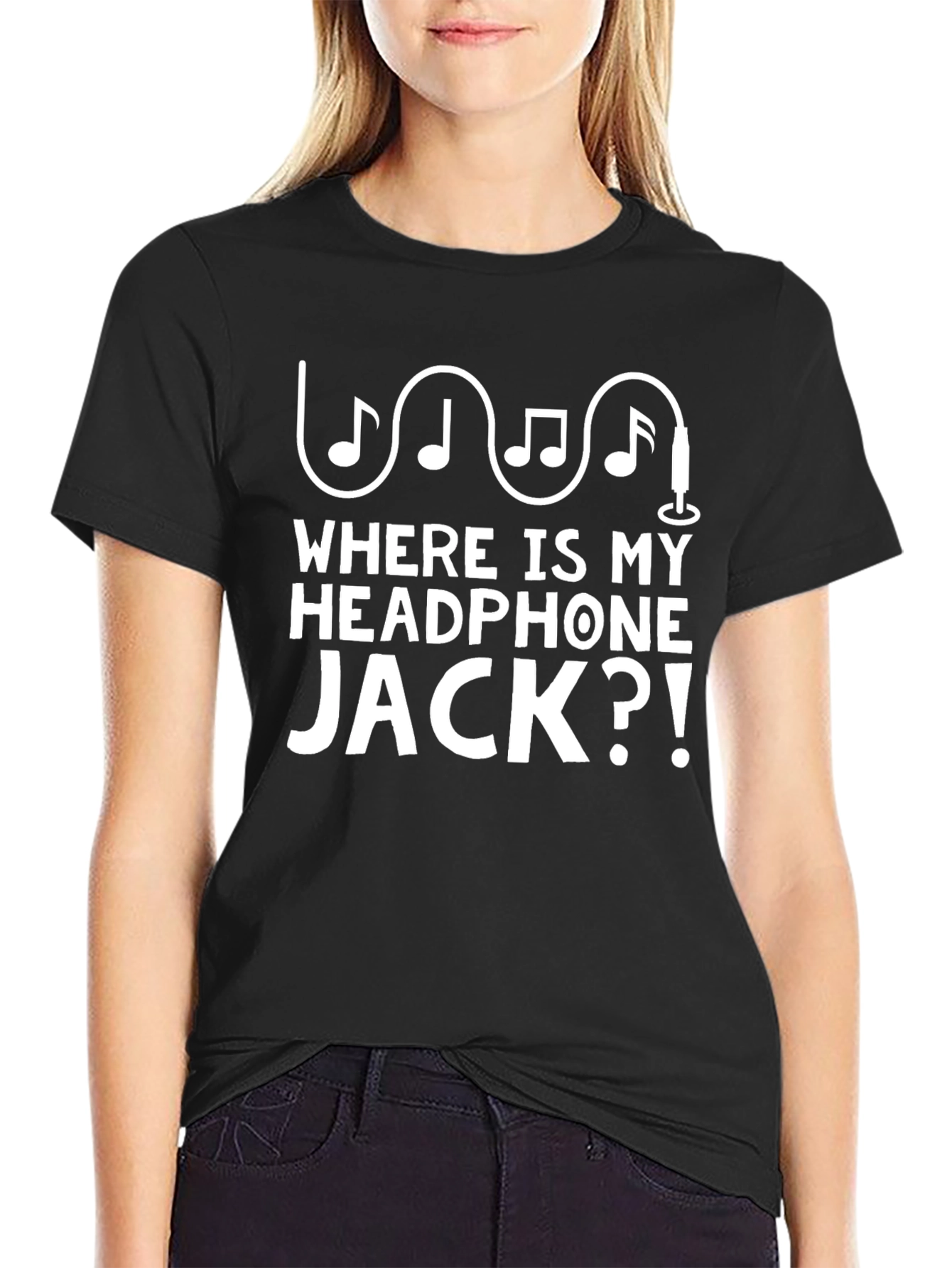 Where Is My Headphone Jack? Novelty T-Shirt
