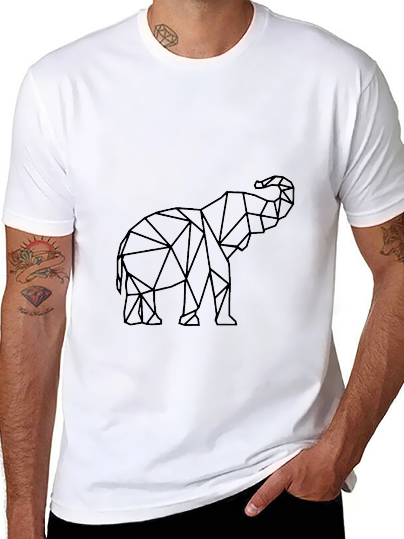 Geometric Elephant Graphic Tee
