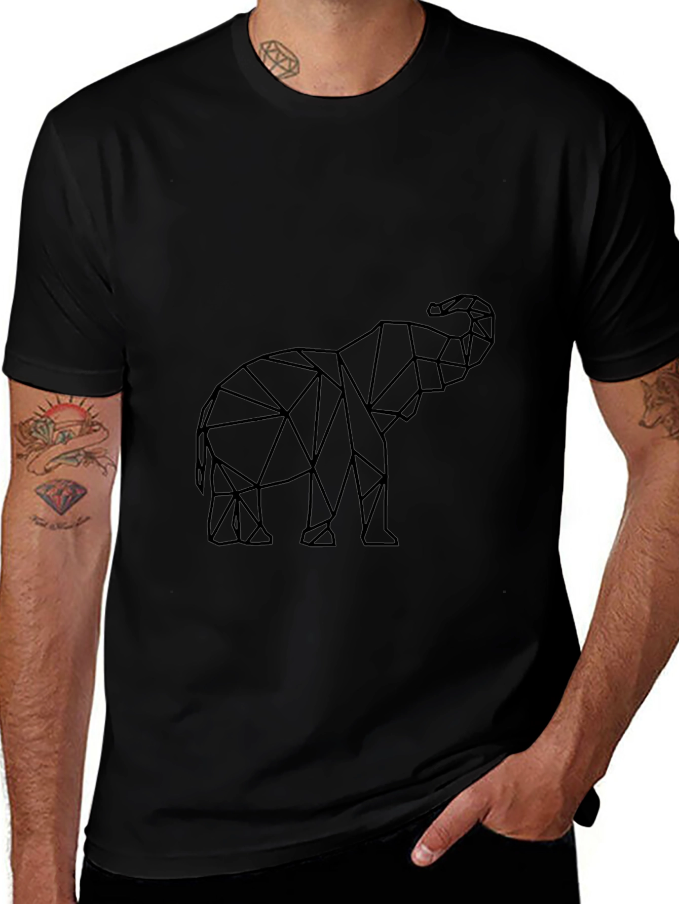 Geometric Elephant Graphic Tee
