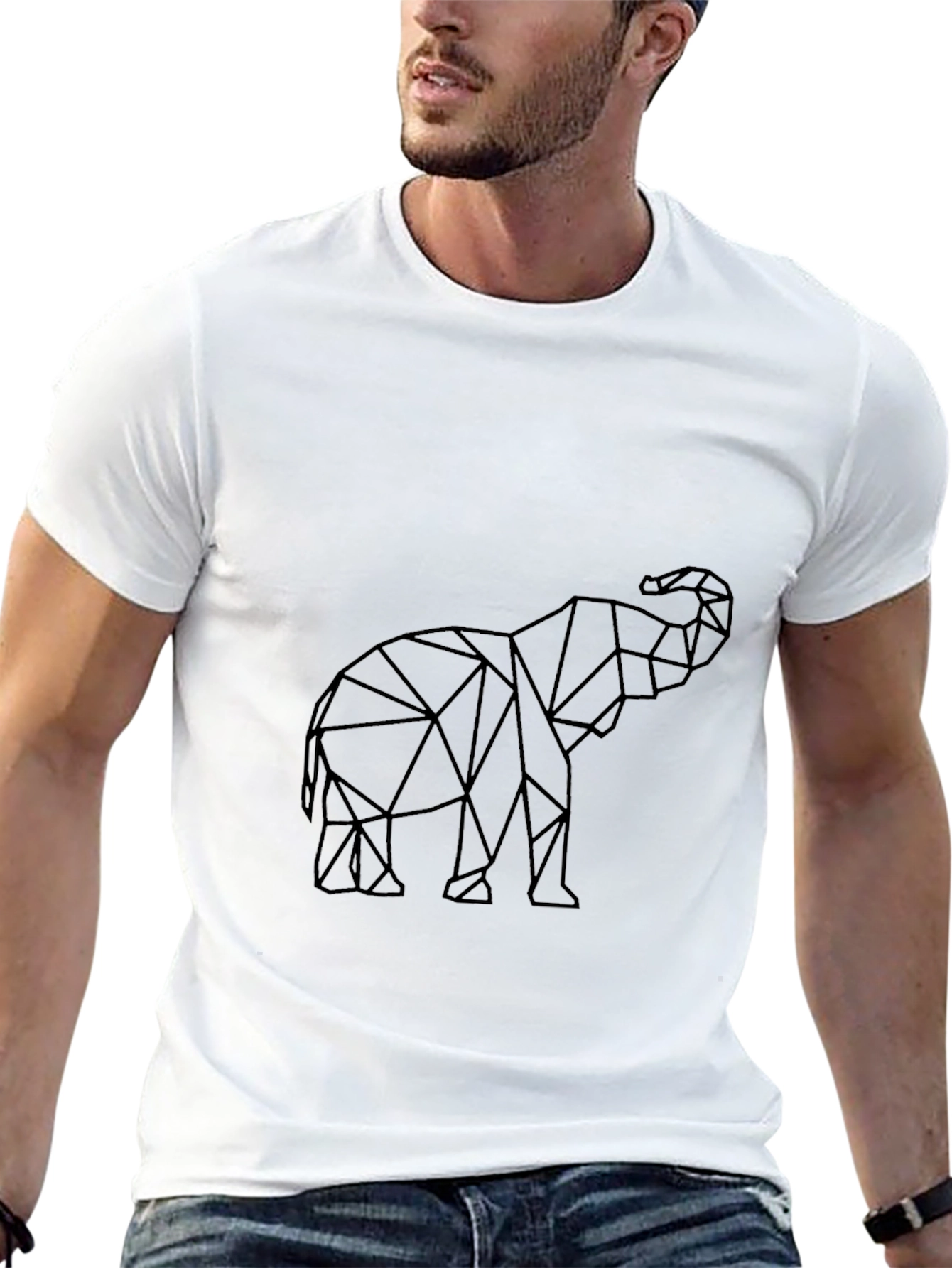 Geometric Elephant Graphic Tee