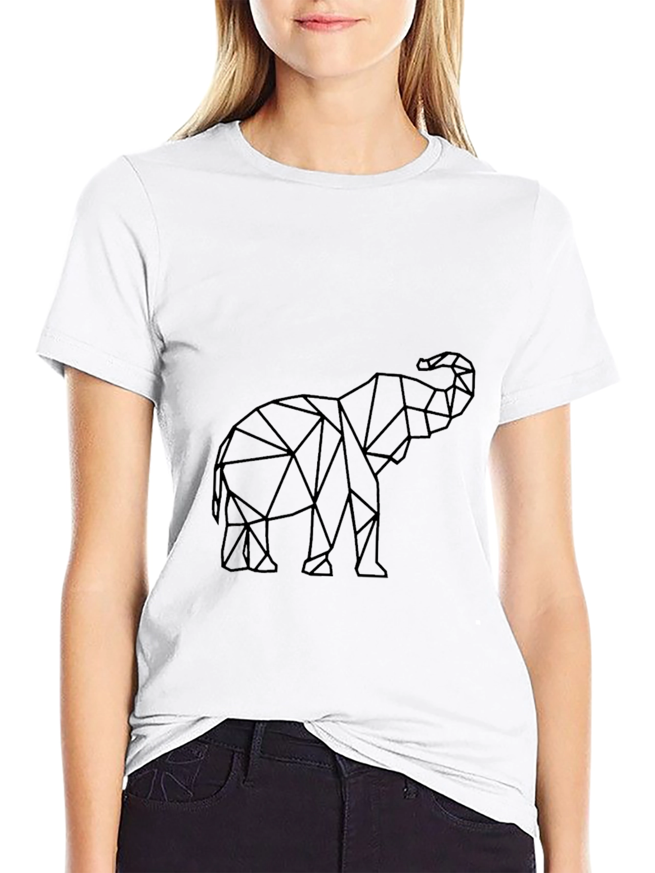 Geometric Elephant Graphic Tee