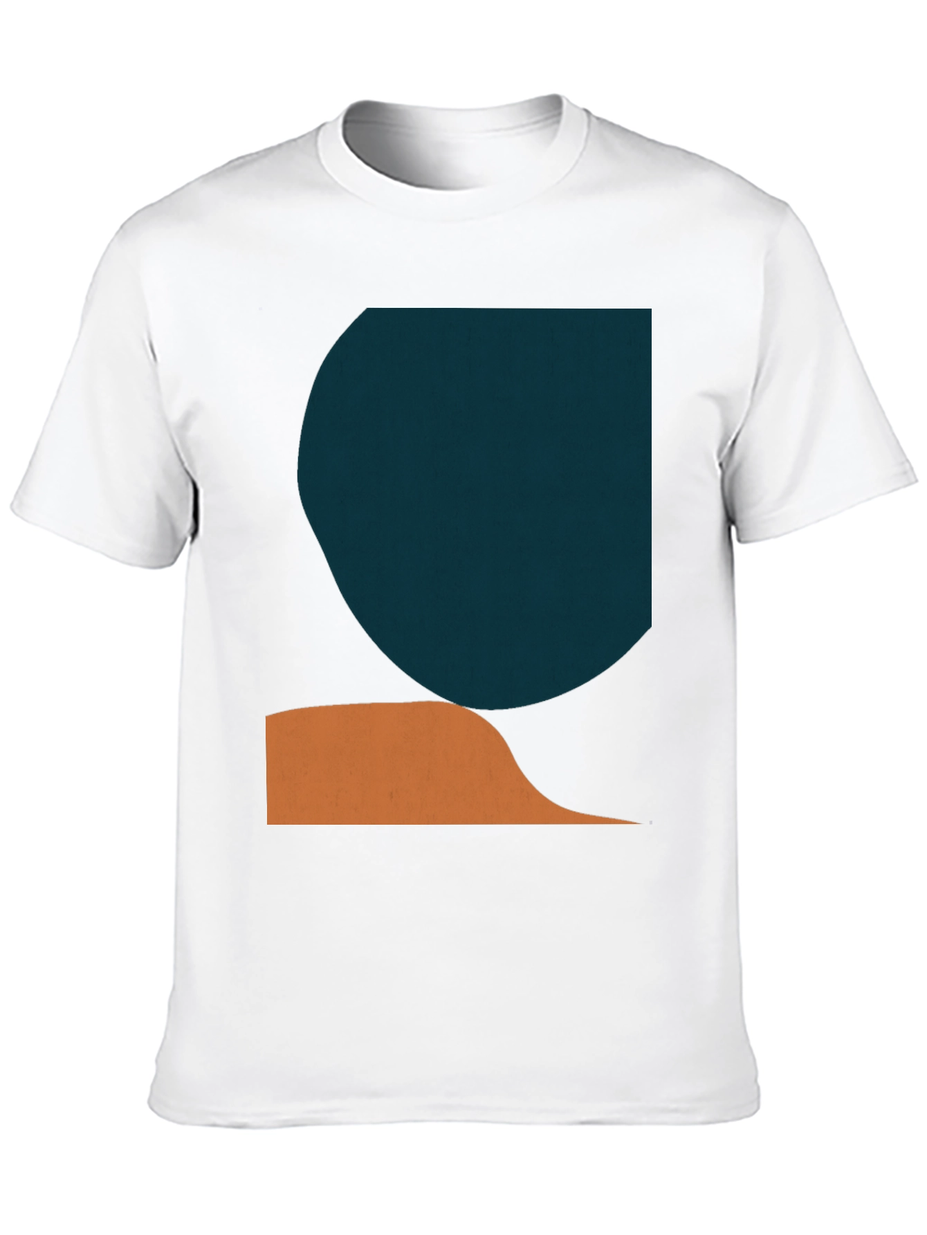 Modern Geometric Graphic Tee - Black