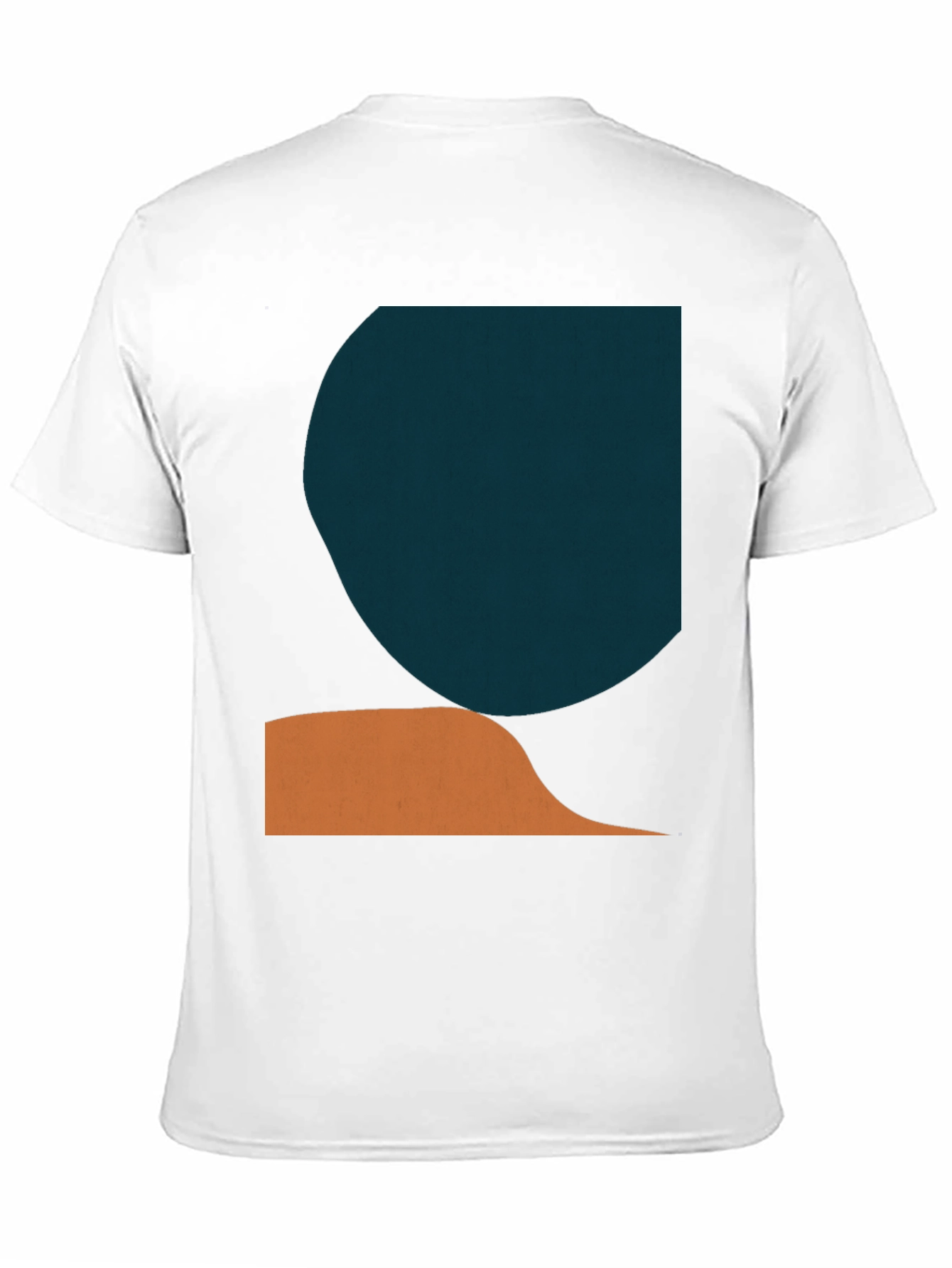 Modern Geometric Graphic Tee - Black