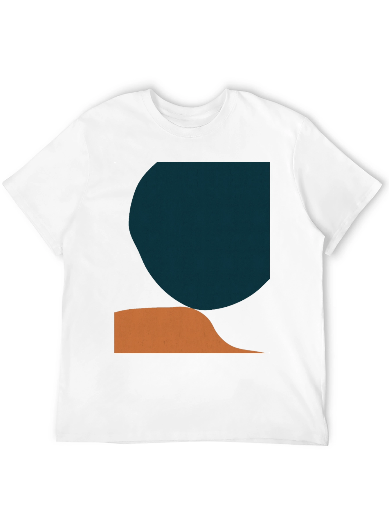 Modern Geometric Graphic Tee - Black