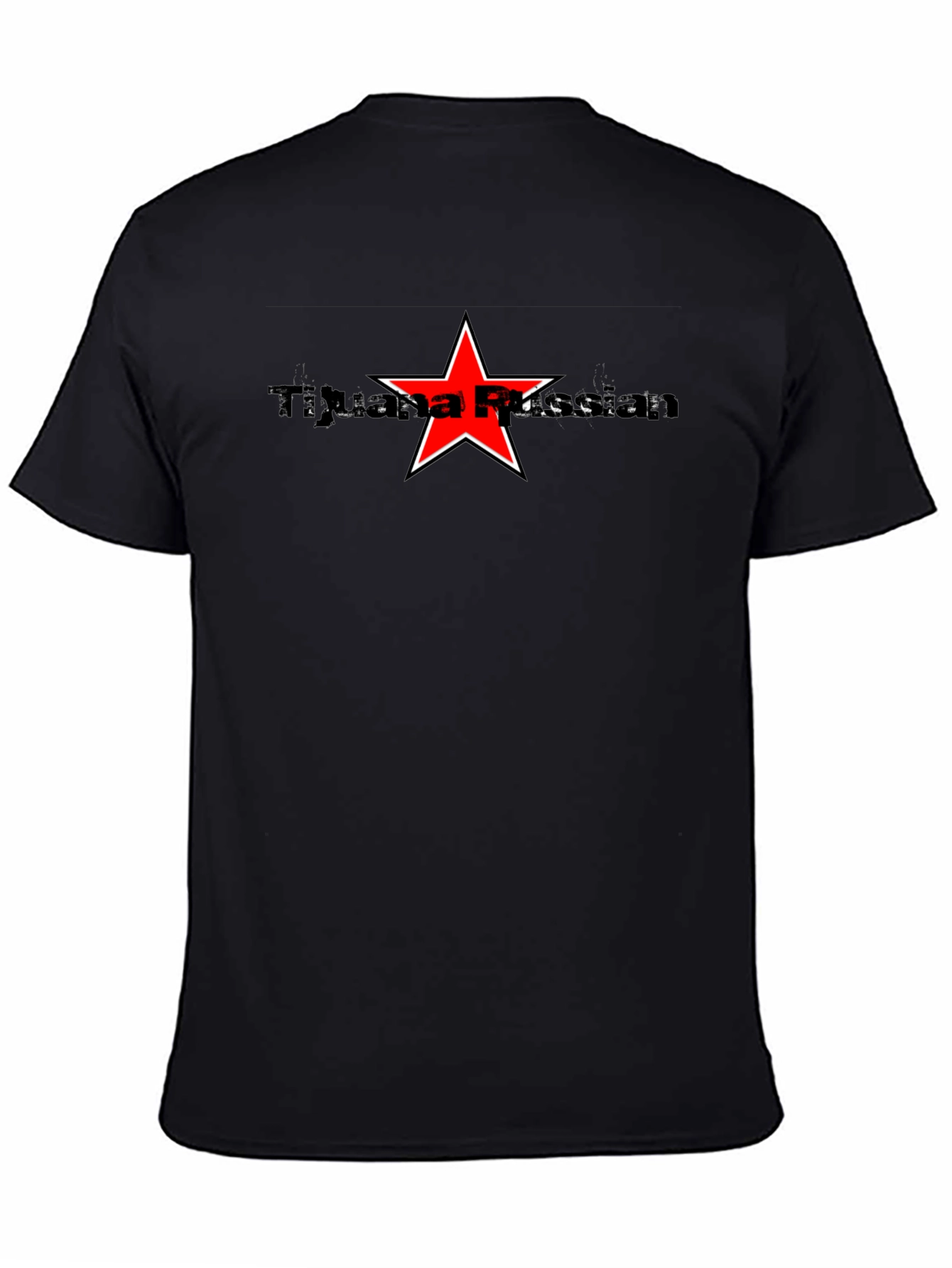 Tijuana Russian Star Graphic Black Tee