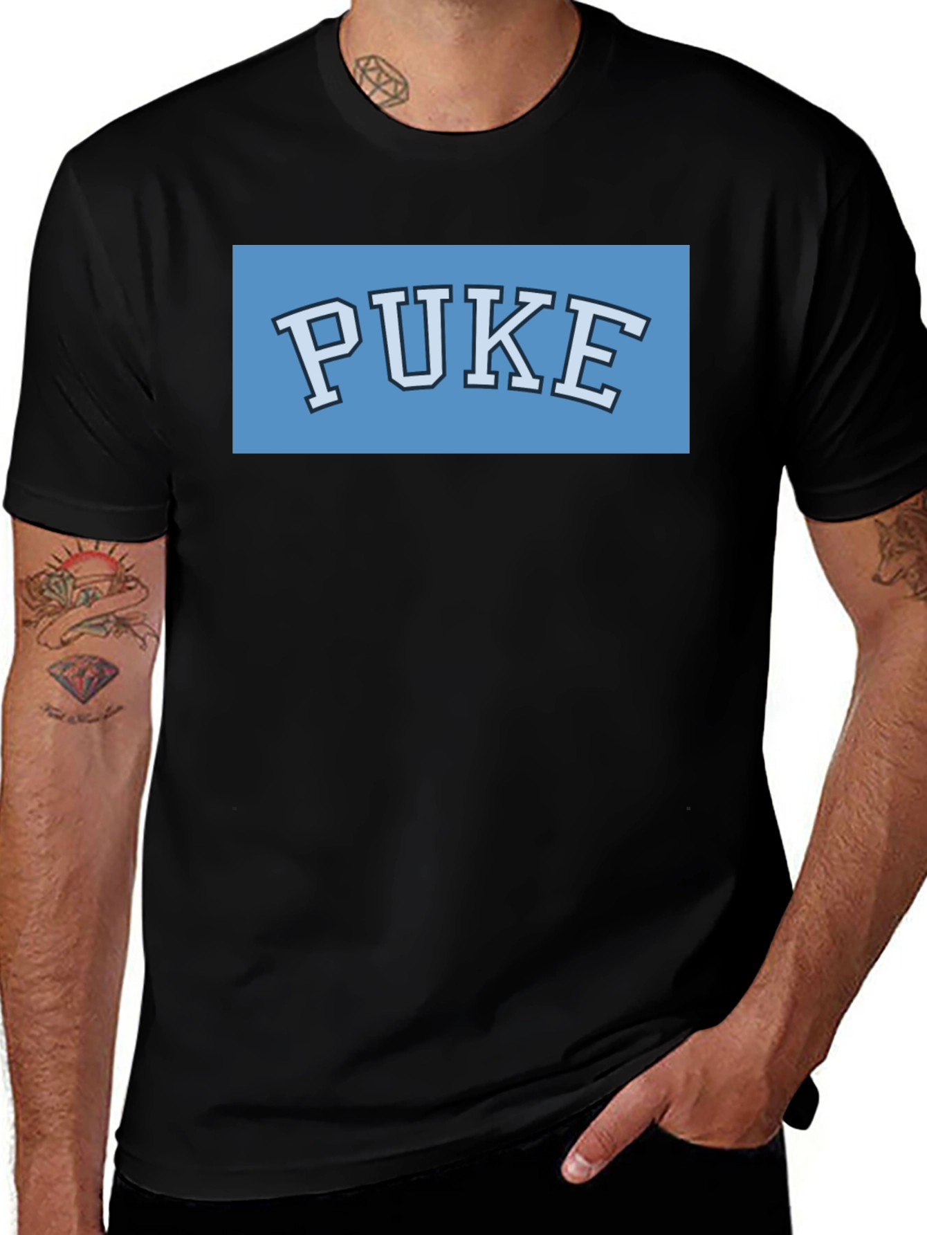Puke College Parody T-Shirt - Novelty Tee