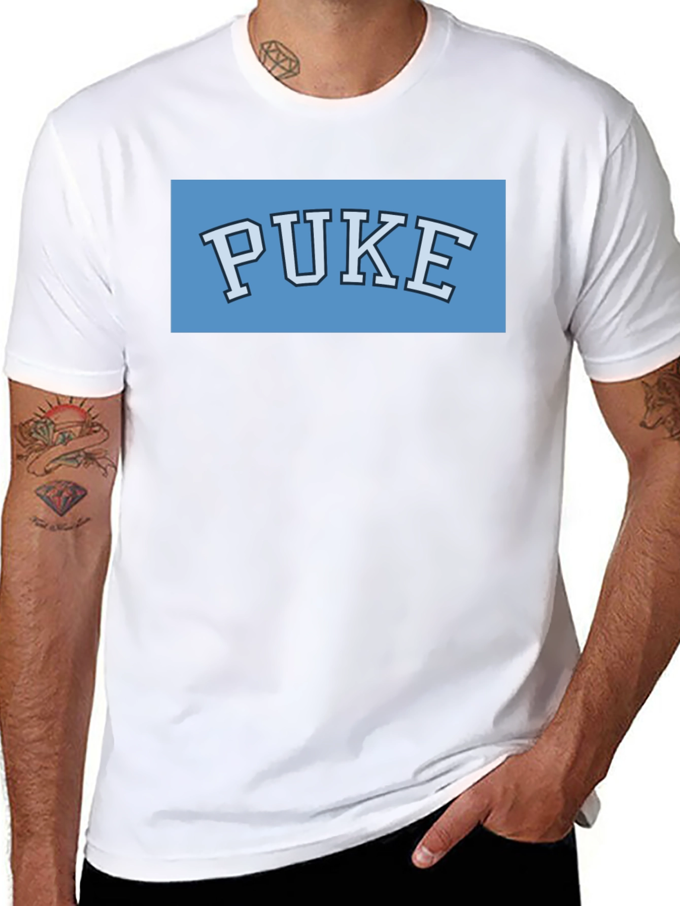 Puke College Parody T-Shirt - Novelty Tee