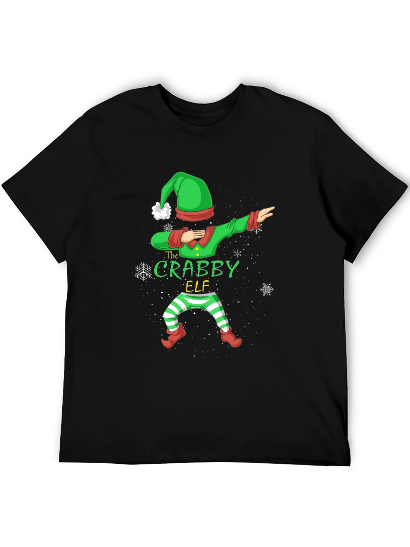 Crabby Elf Dabbing T-Shirt - Holiday Fun