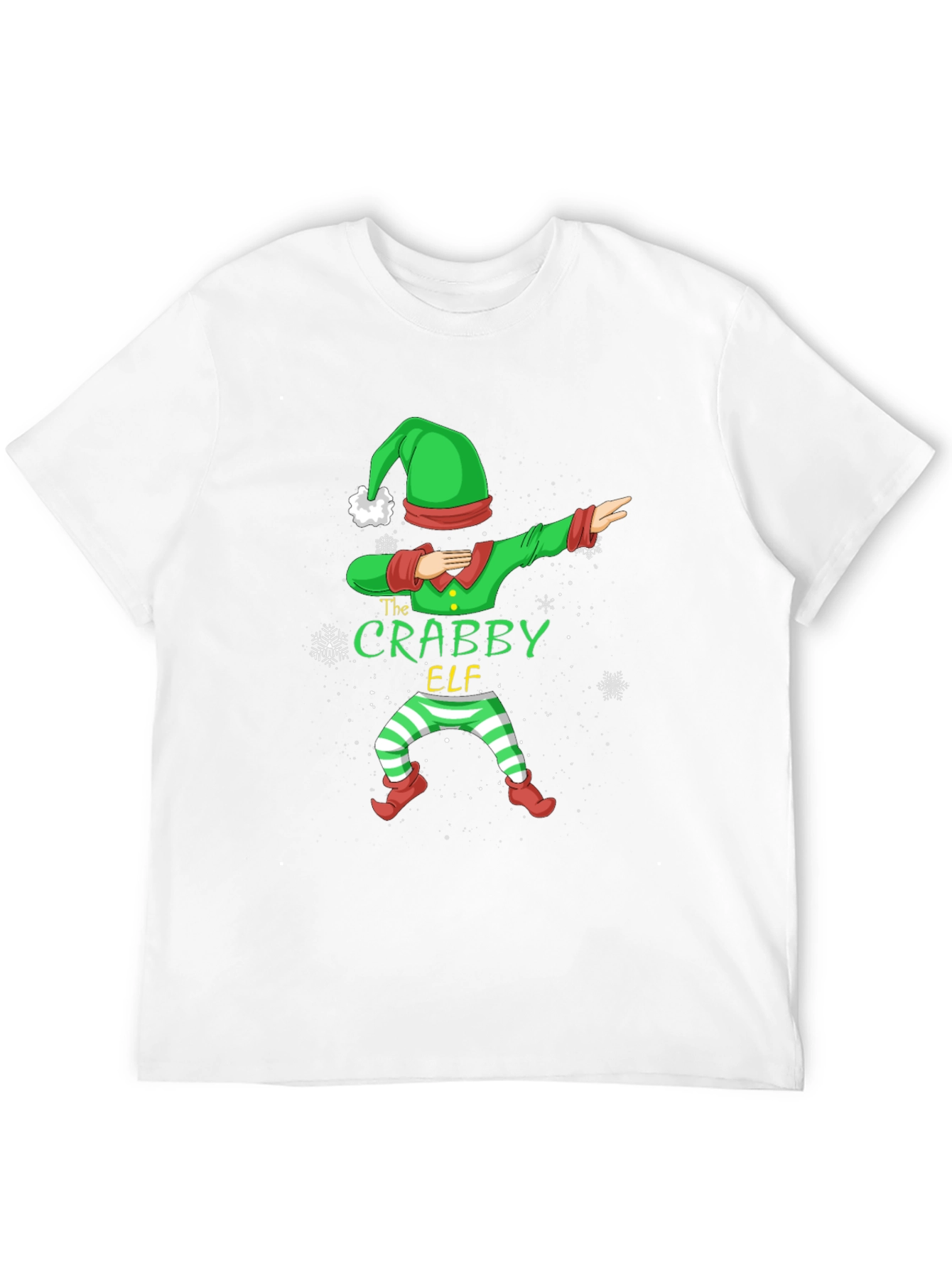 Crabby Elf Dabbing T-Shirt - Holiday Fun