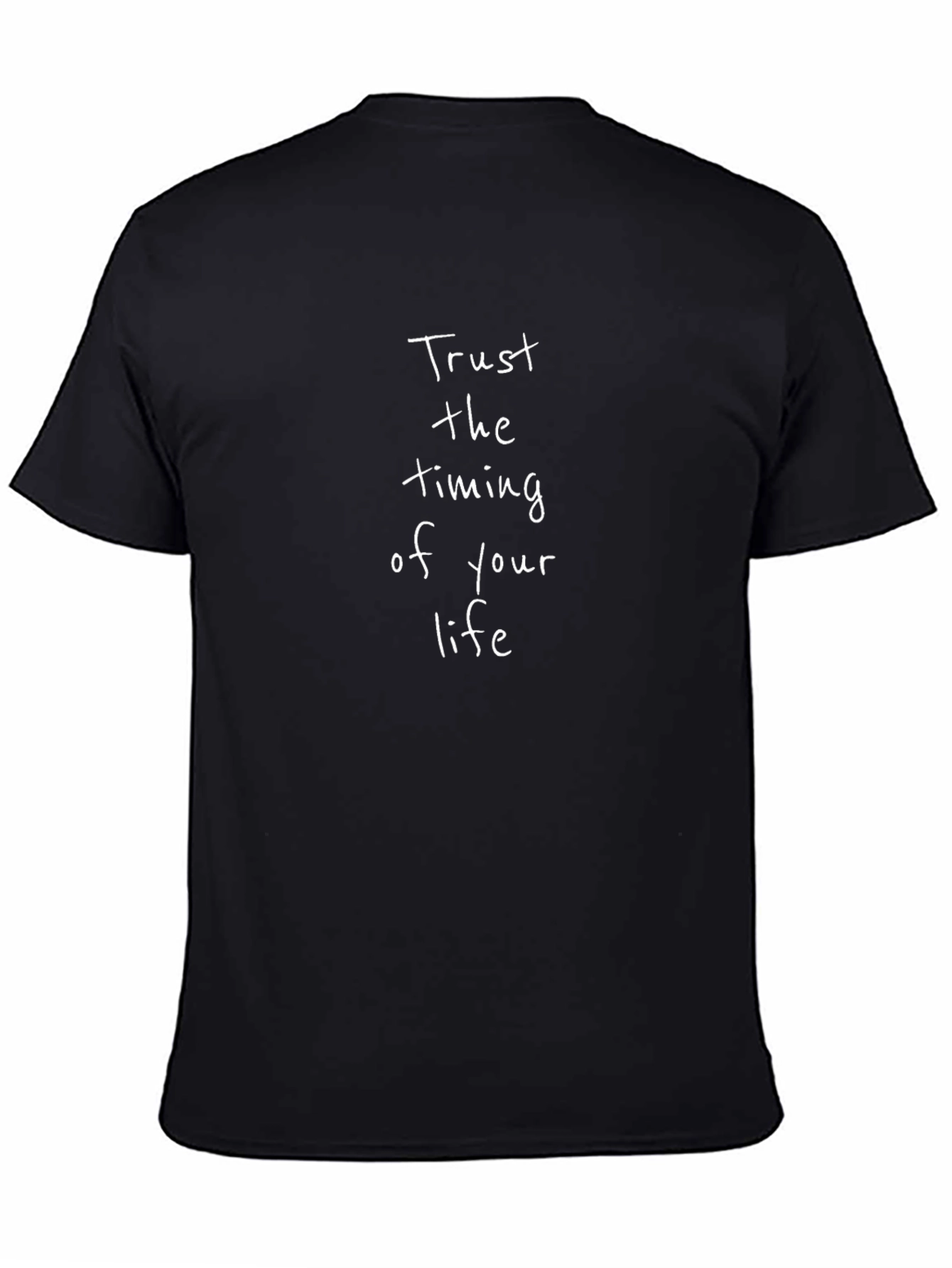 Trust the Timing T-Shirt - Motivational Black Tee