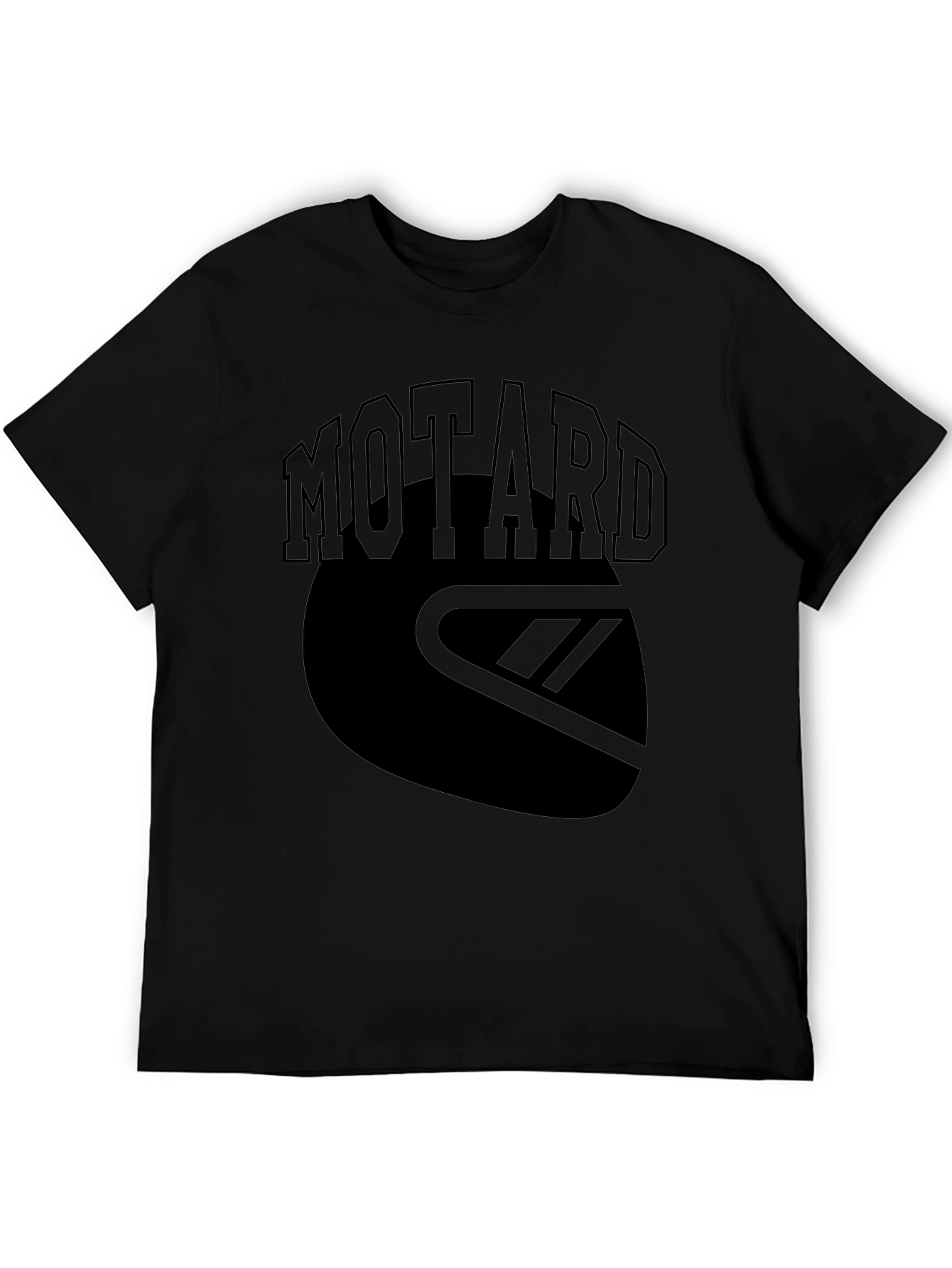 Motard Helmet Graphic Tee - Black