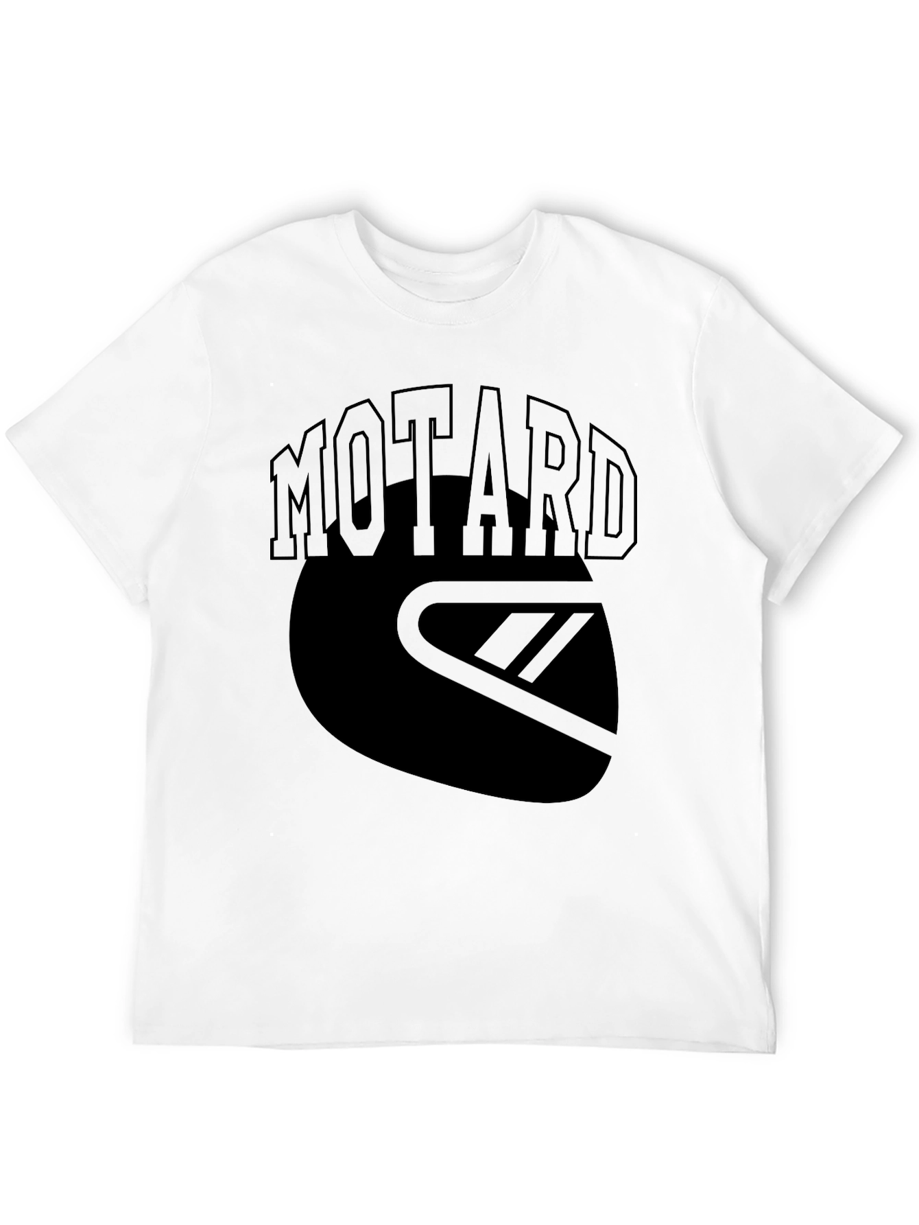 Motard Helmet Graphic Tee - Black