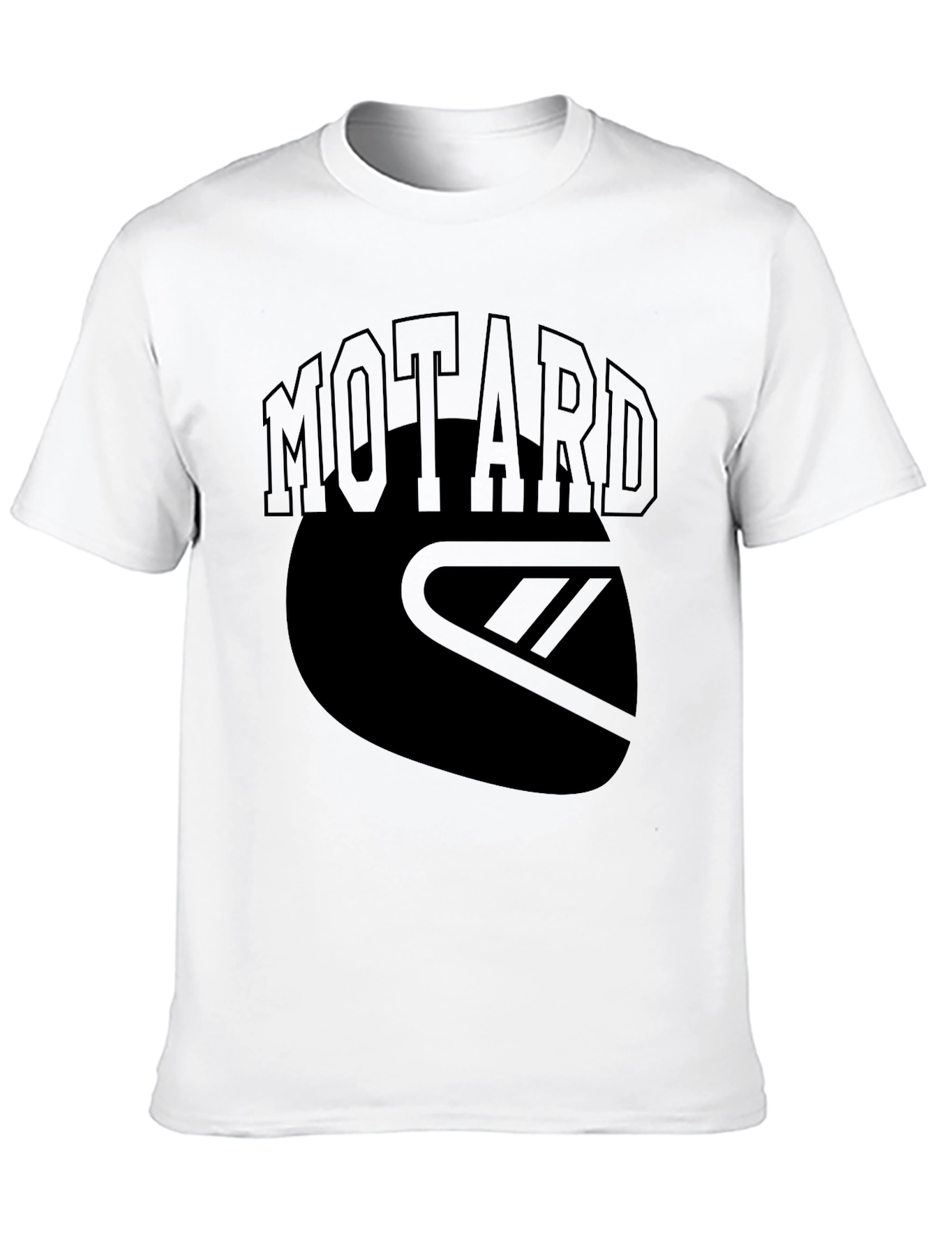 Motard Helmet Graphic Tee - Black