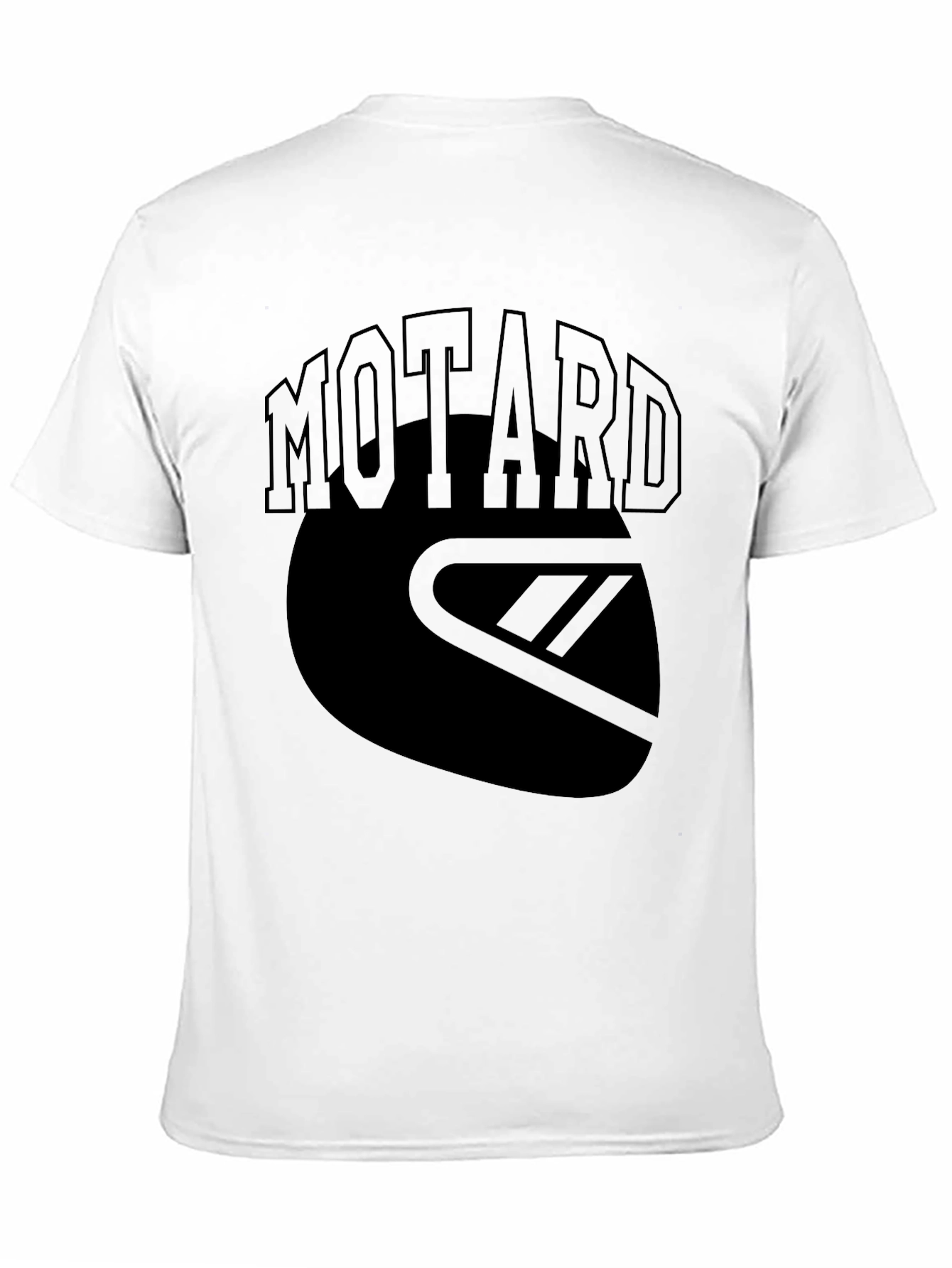 Motard Helmet Graphic Tee - Black