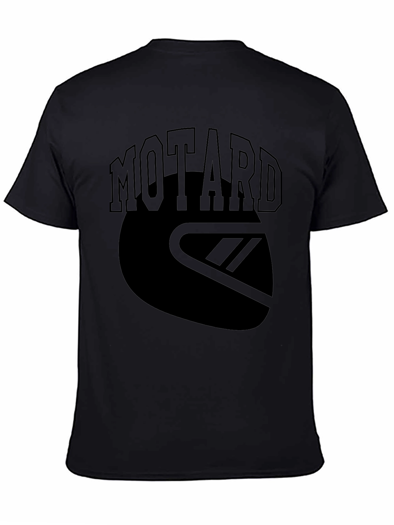 Motard Helmet Graphic Tee - Black