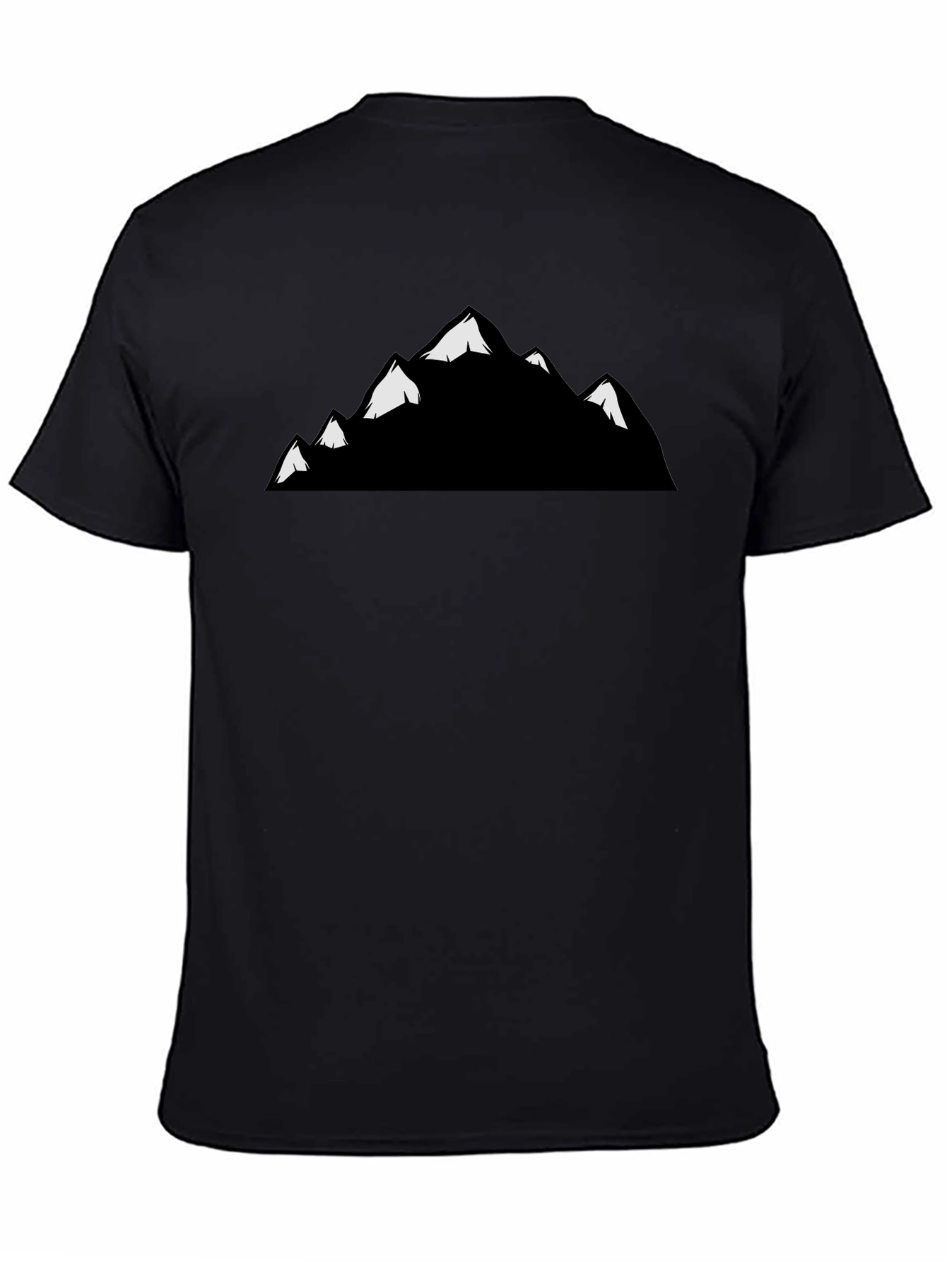 Mountain Peaks Graphic T-Shirt - Black