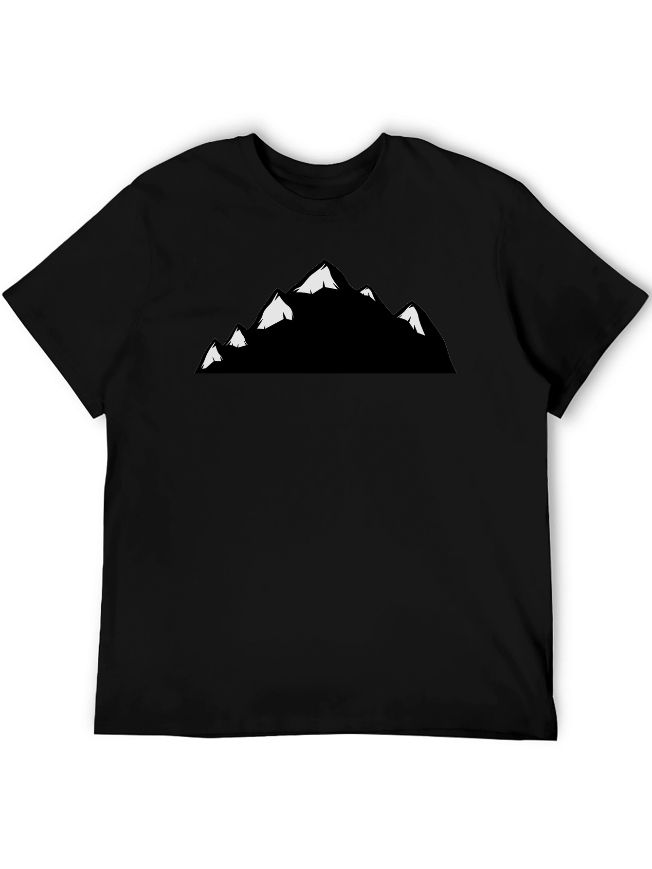 Mountain Peaks Graphic T-Shirt - Black