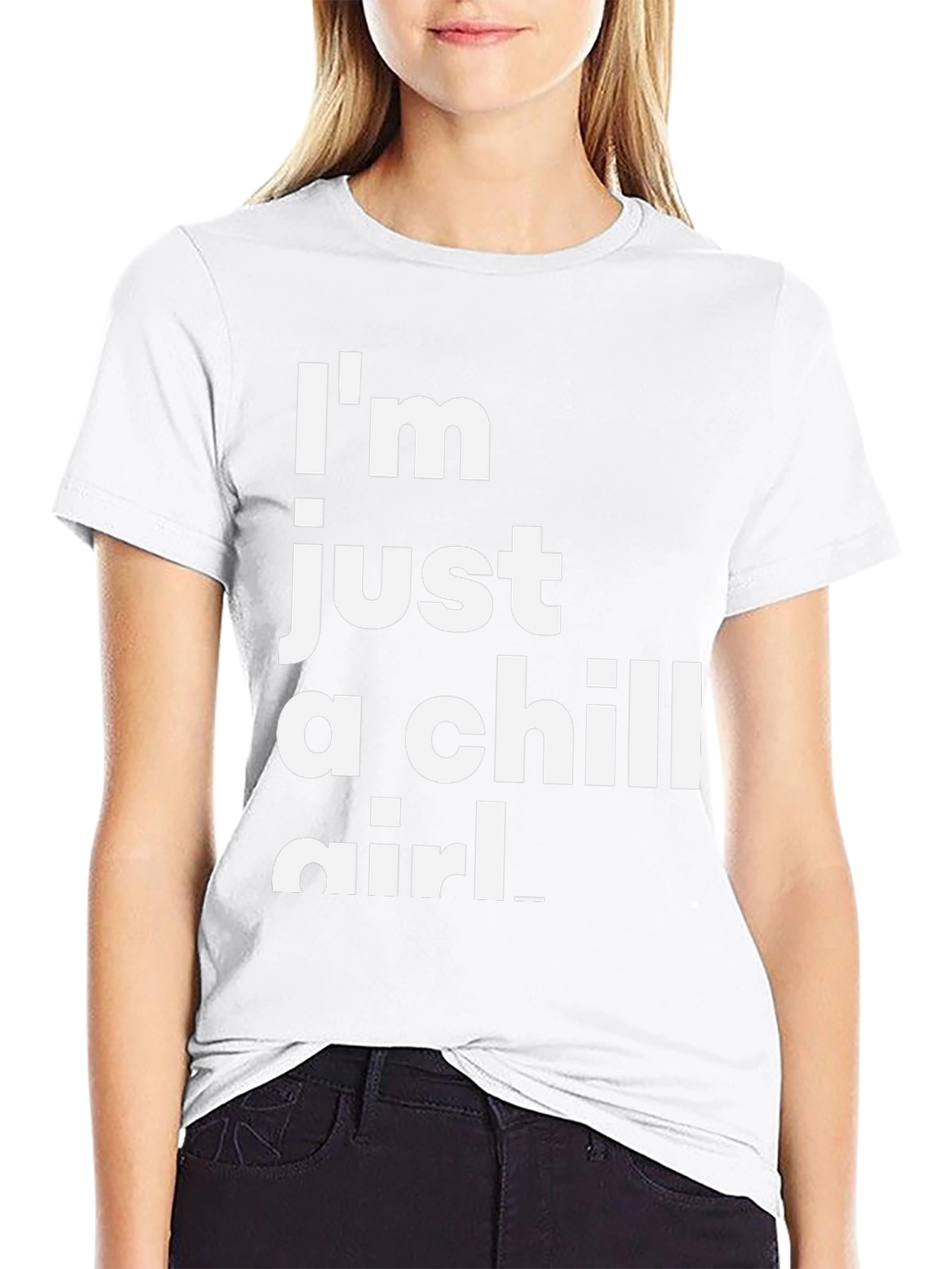 Chill Girl Black T-Shirt | Relaxed Graphic Tee