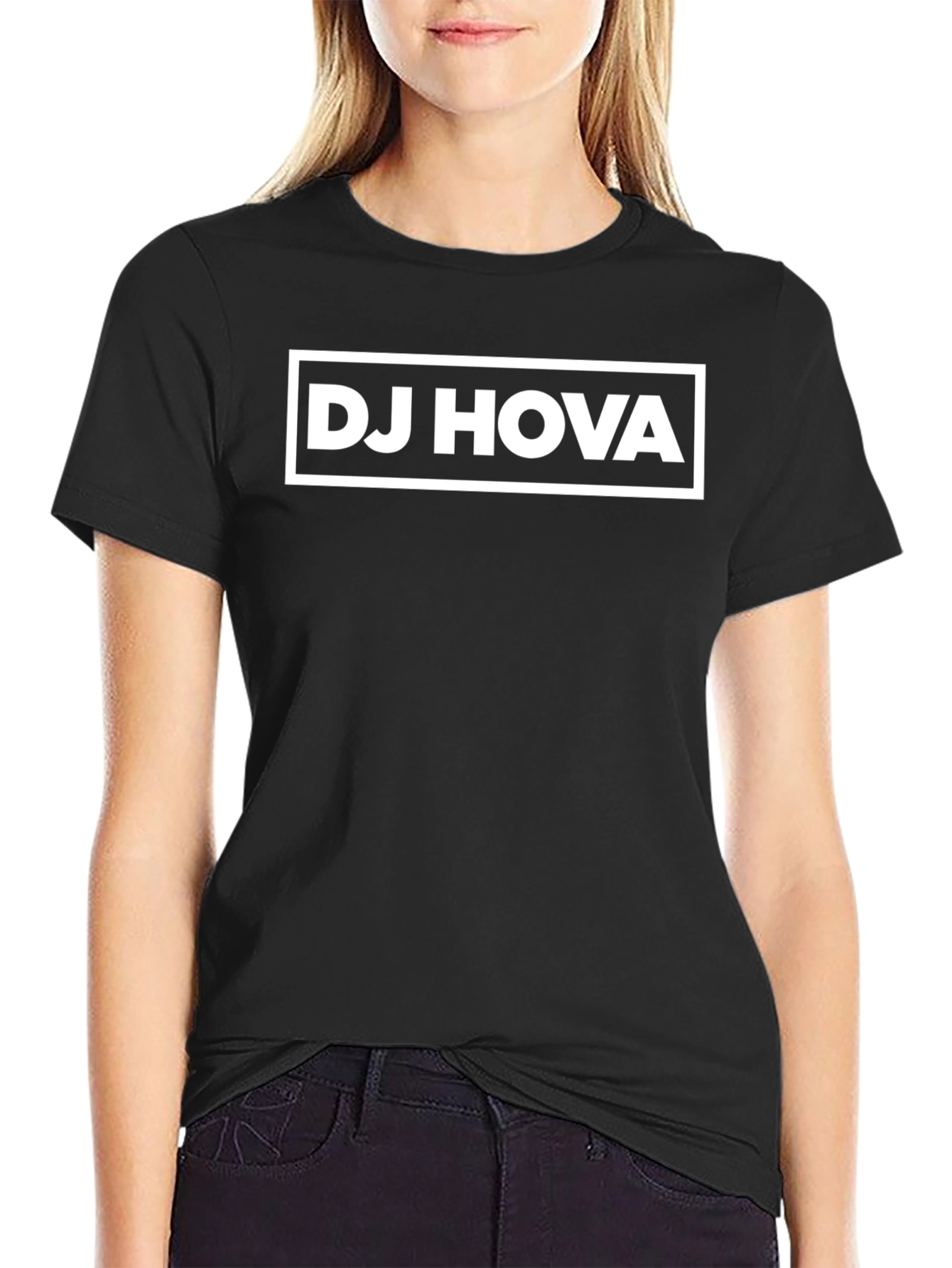 DJ HOVA Graphic T-Shirt - Classic Crew Neck