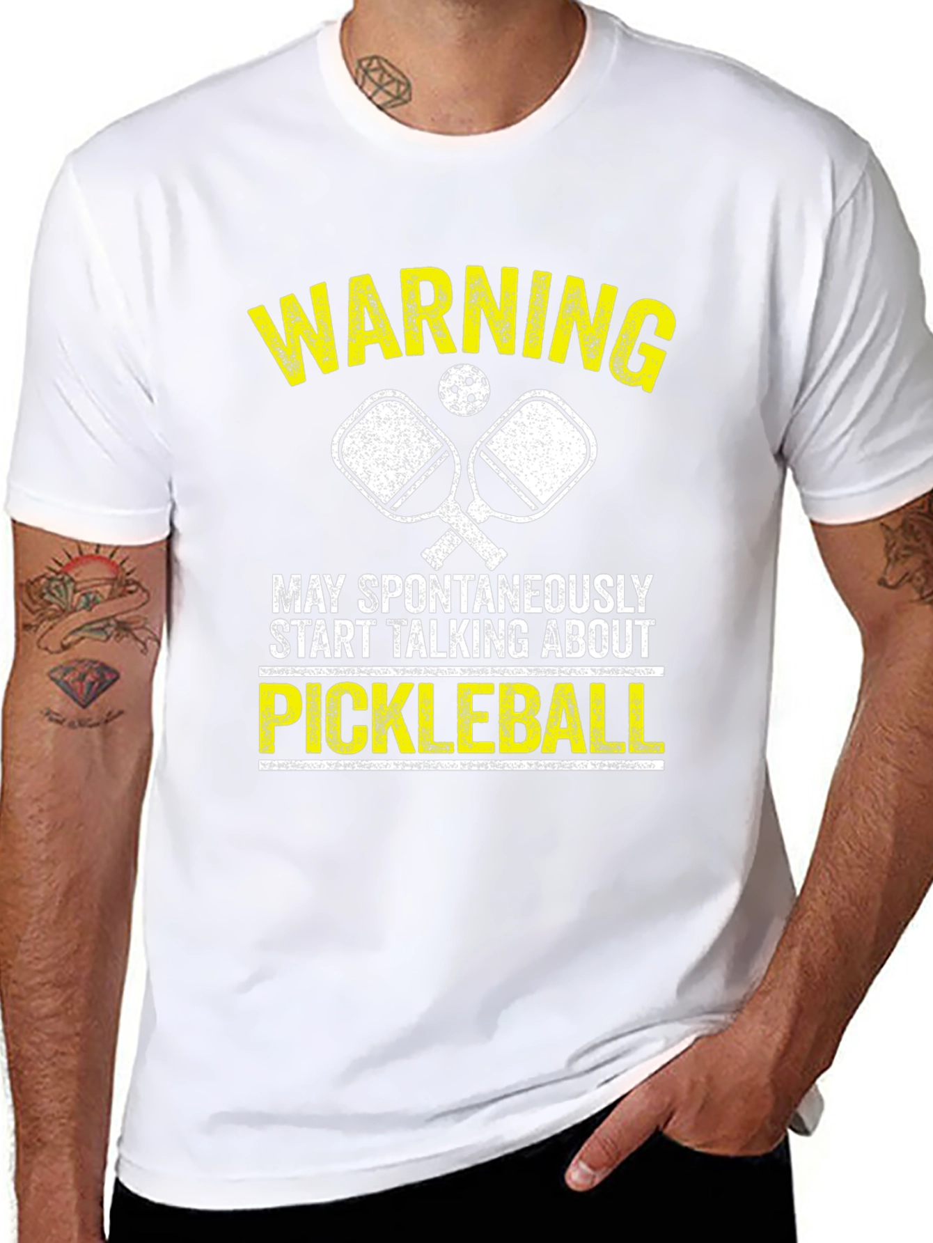 Pickleball Warning T-Shirt - Sporty Tee
