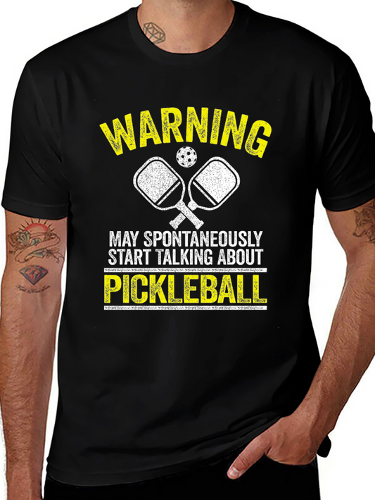 Pickleball Warning T-Shirt - Sporty Tee