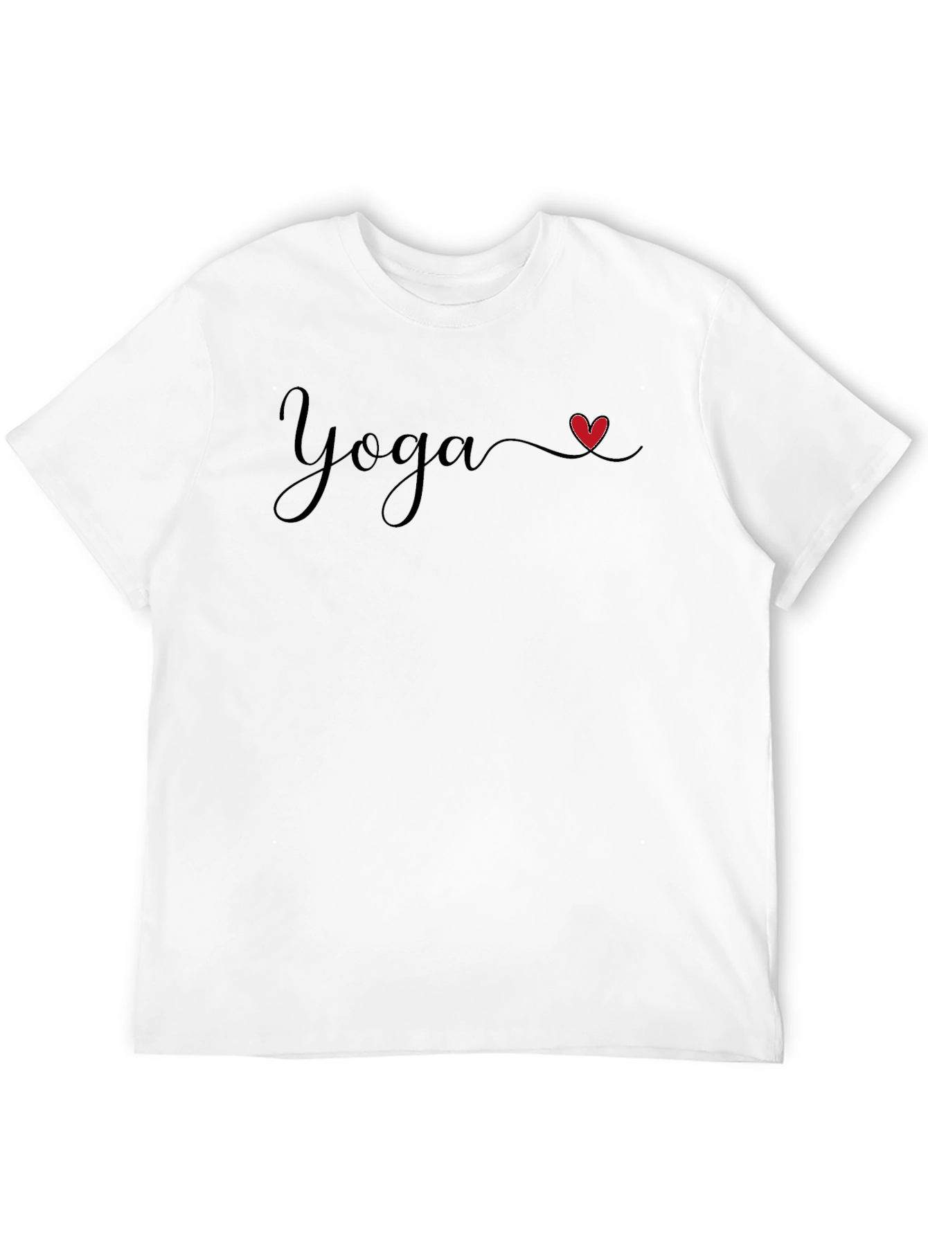 Yoga Heart Graphic Black T-Shirt