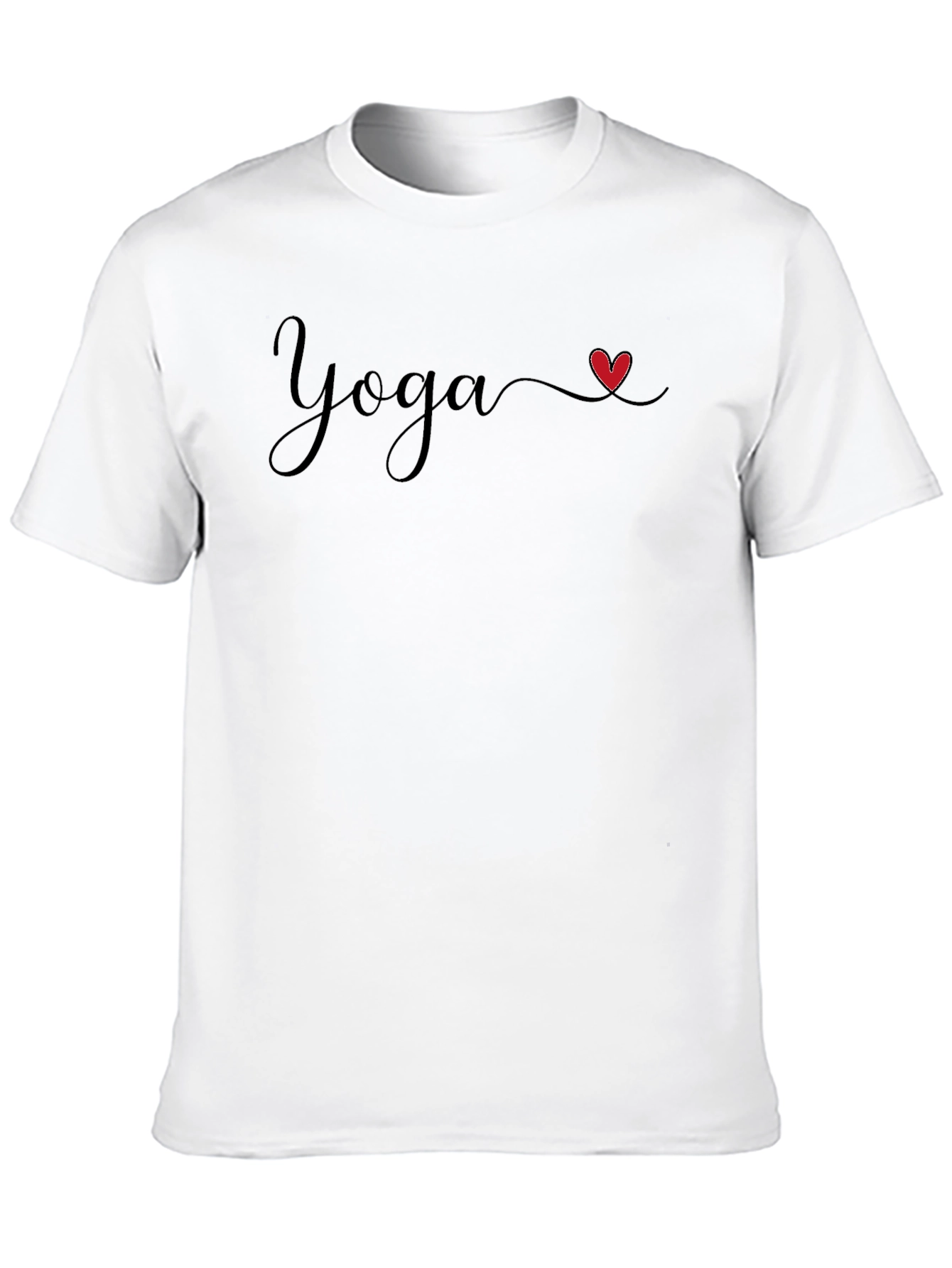 Yoga Heart Graphic Black T-Shirt