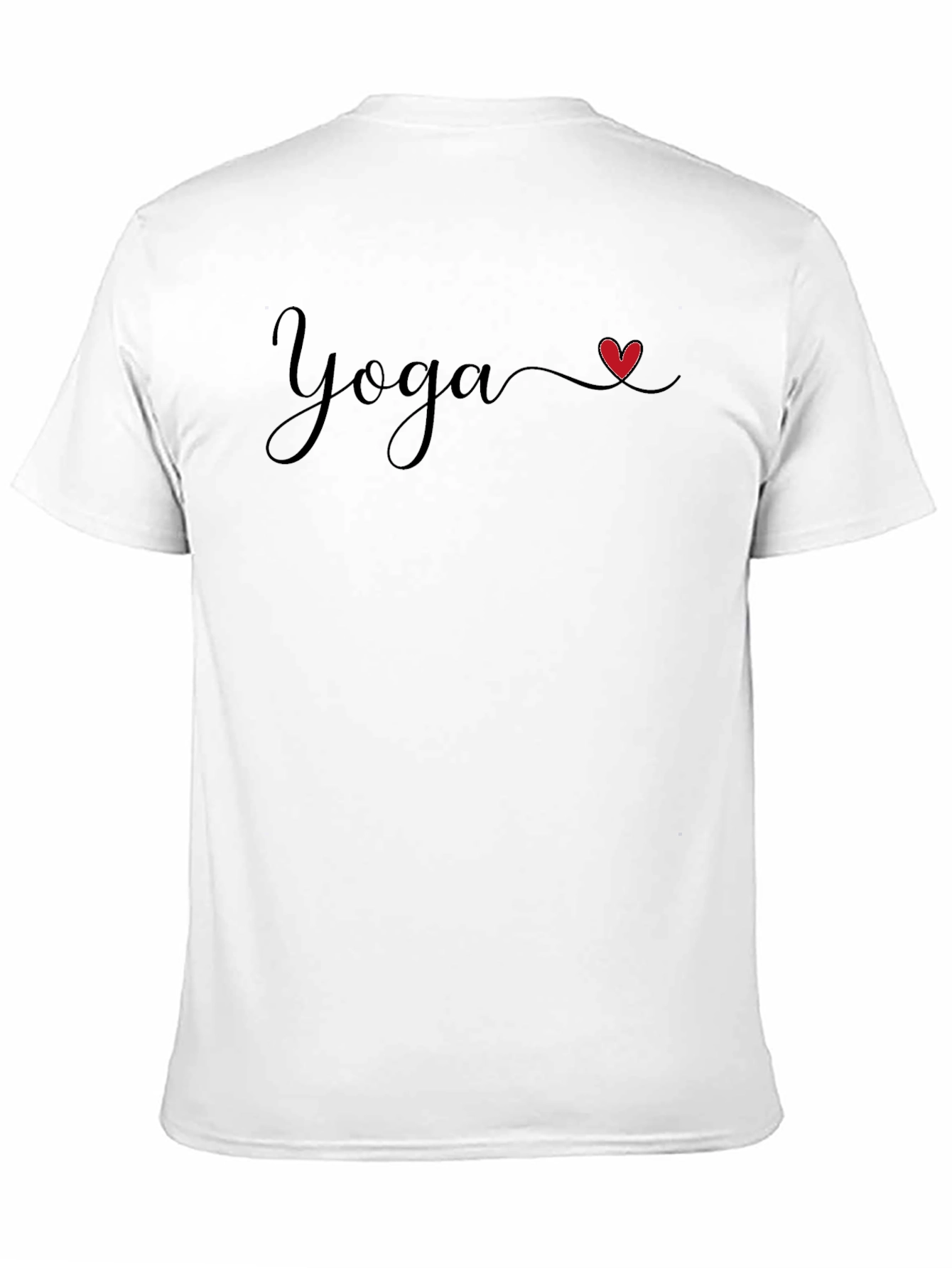 Yoga Heart Graphic Black T-Shirt