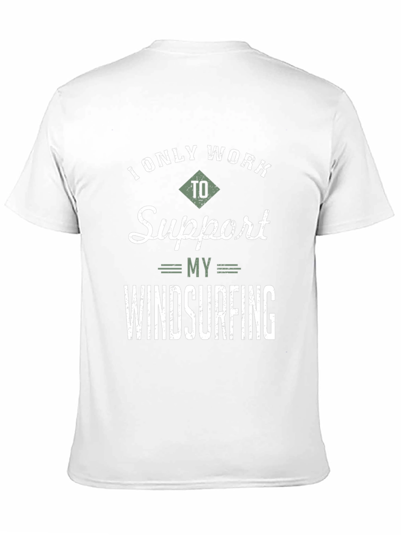 Windsurfing Support T-Shirt - Black Cotton Tee