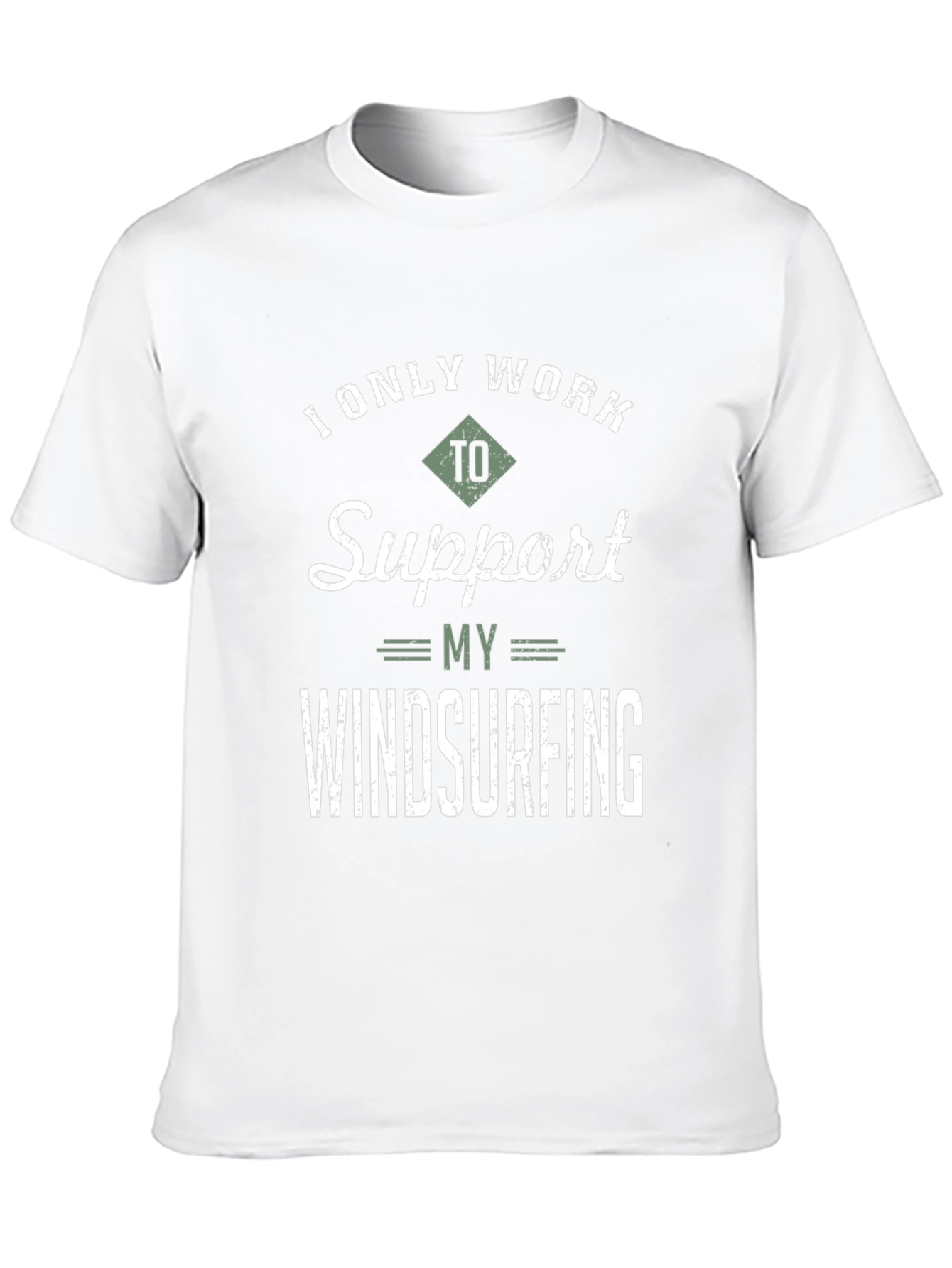 Windsurfing Support T-Shirt - Black Cotton Tee
