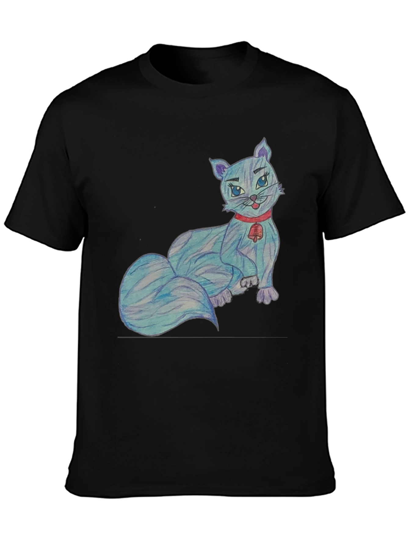 Cartoon Cat T-Shirt - Quirky Cute Tee