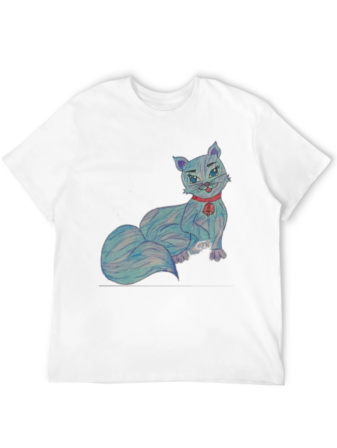 Cartoon Cat T-Shirt - Quirky Cute Tee