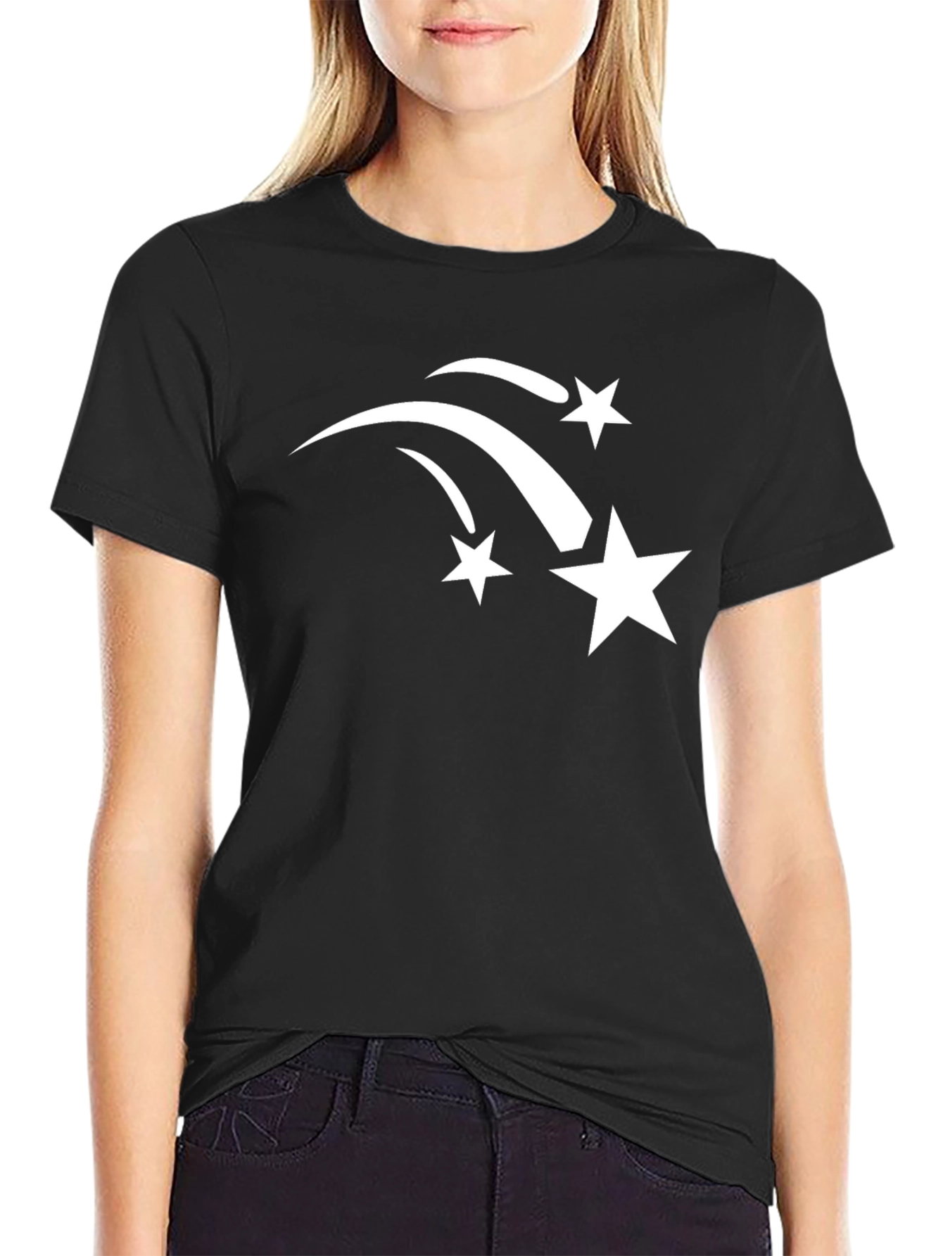 Shooting Star Graphic Tee - Black
