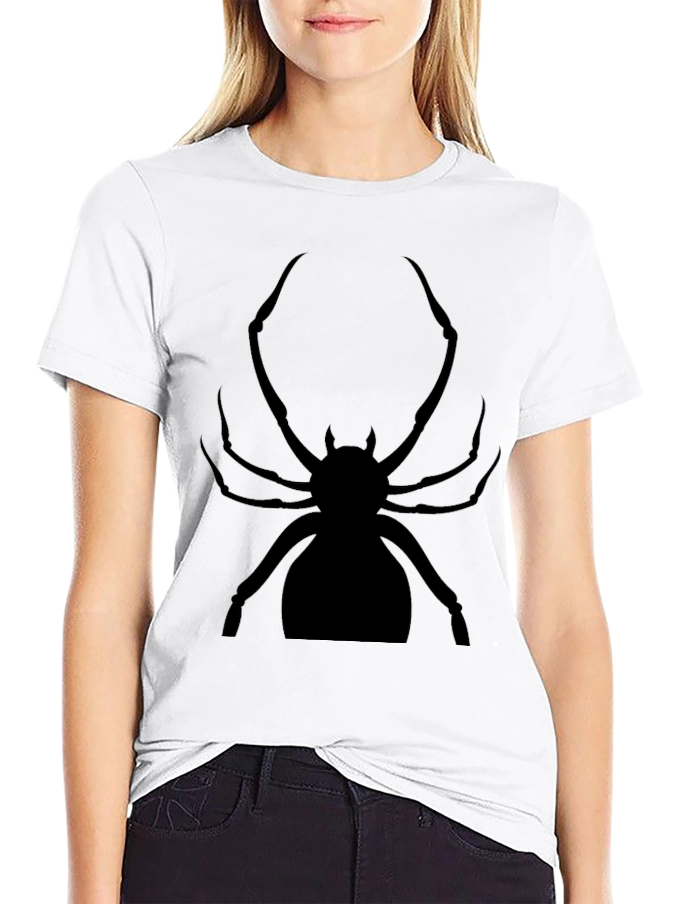 Black Spider Graphic Tee - Creepy Cool Shirt