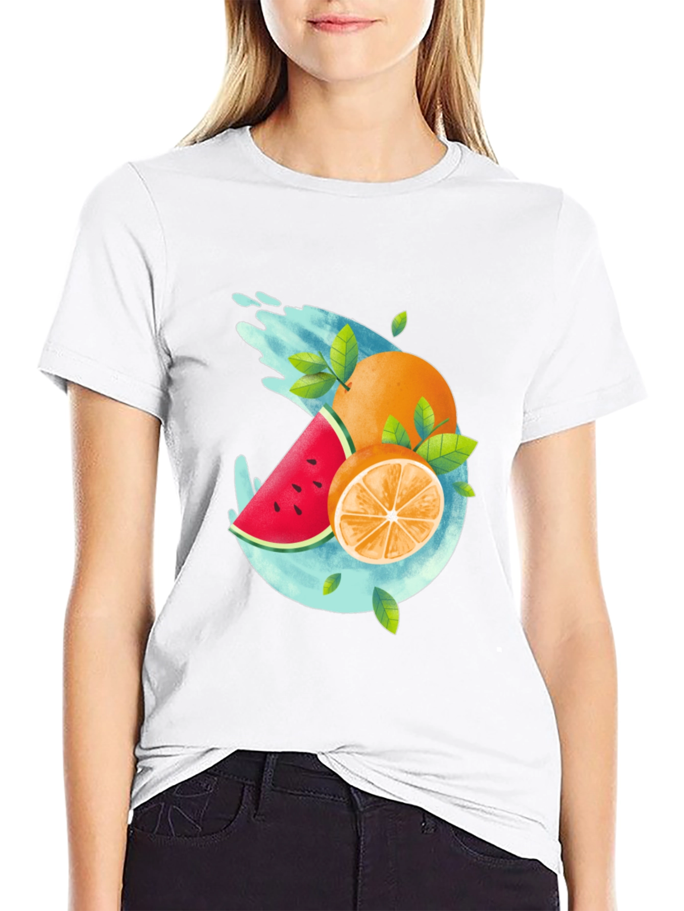 Fresh Fruit Graphic T-Shirt - Summer Style