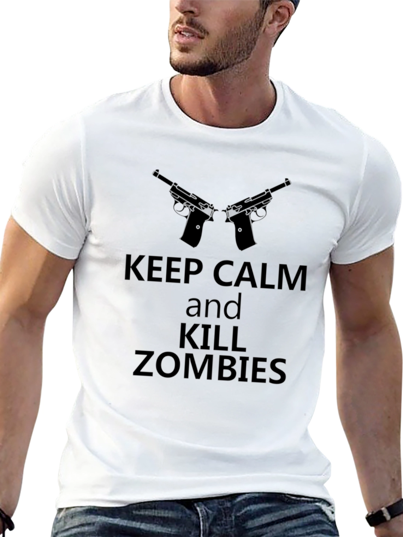 Keep Calm and Kill Zombies Graphic Tee