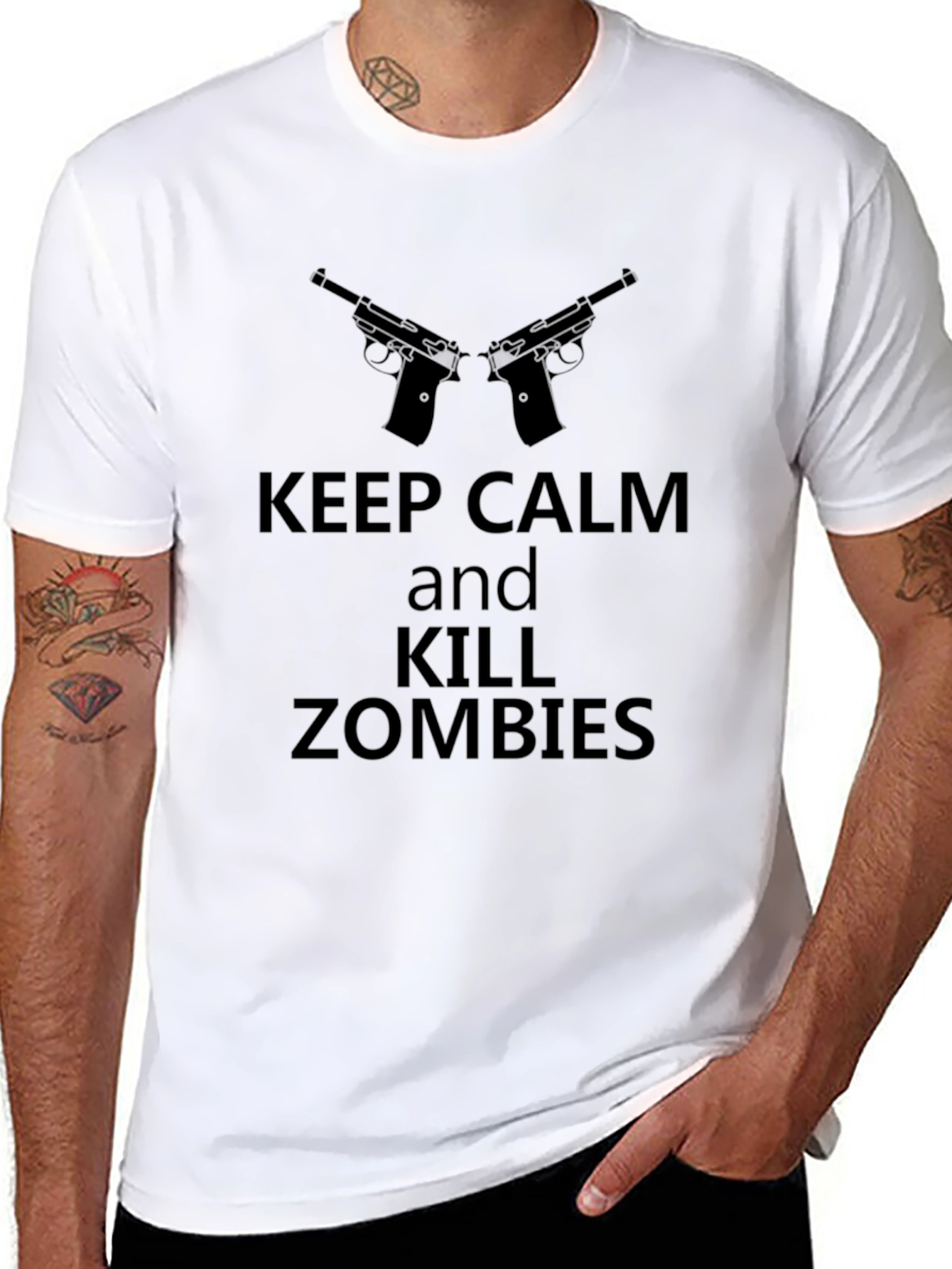 Keep Calm and Kill Zombies Graphic Tee