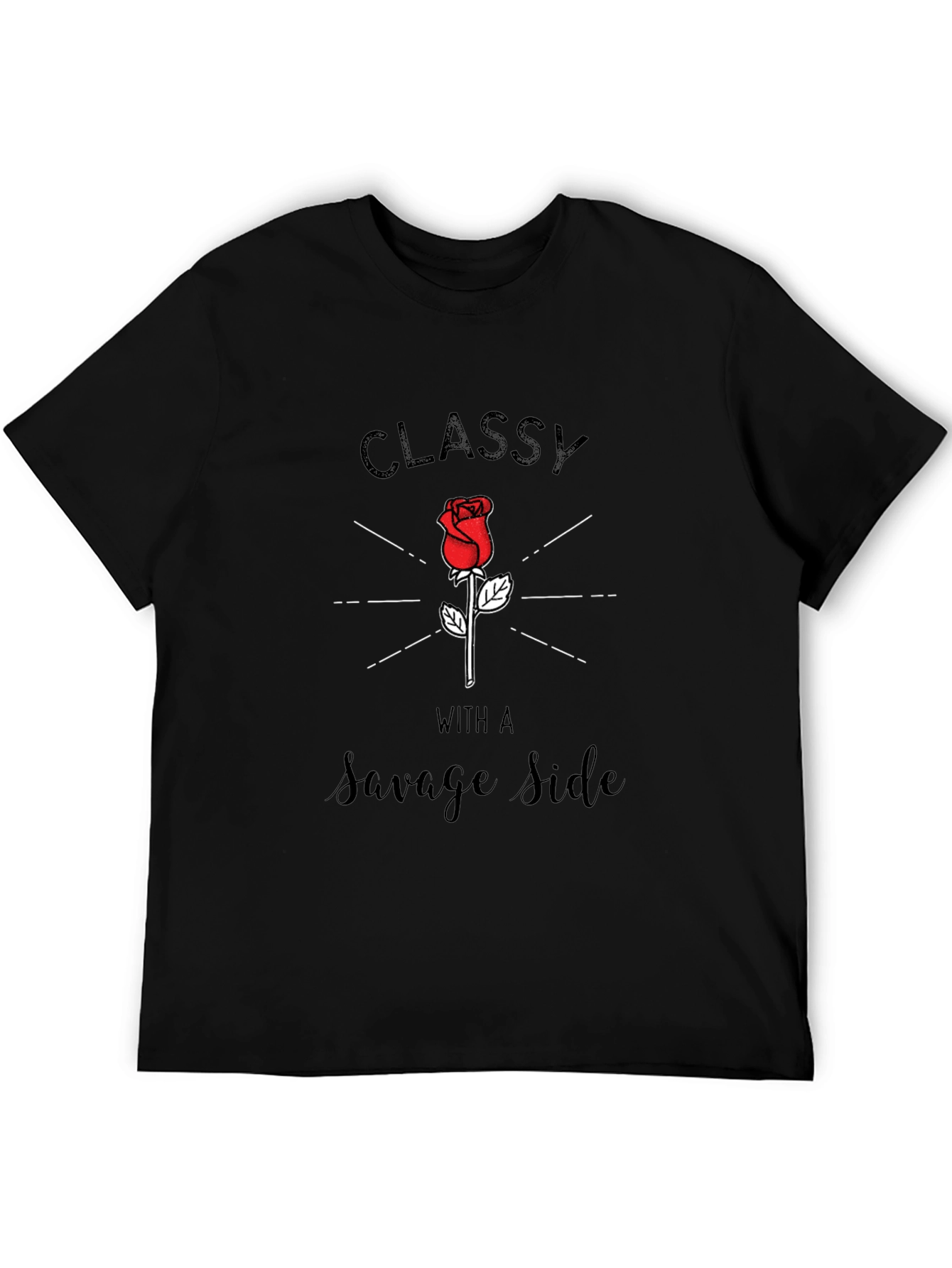 Classy With A Savage Side Black Graphic Tee