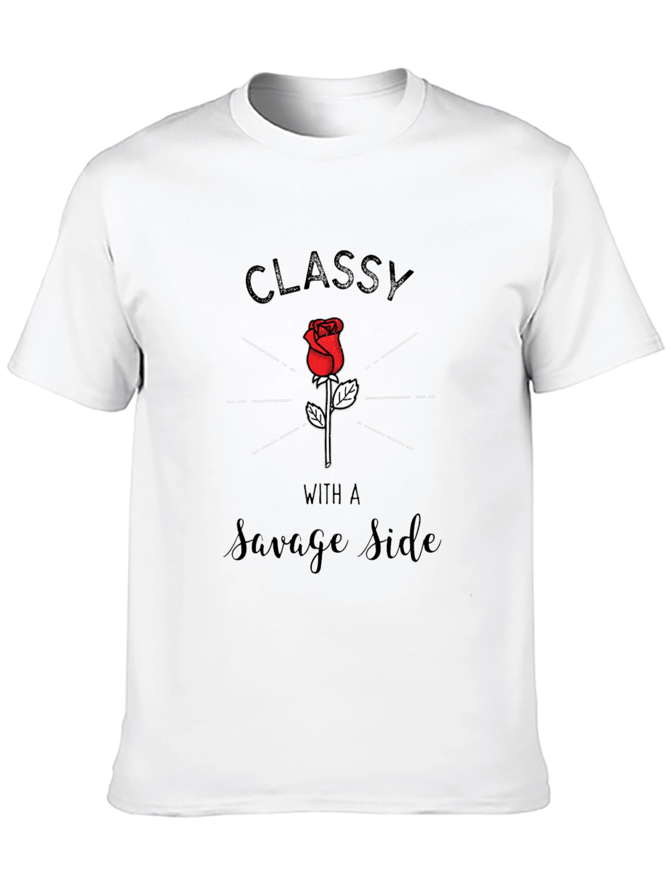 Classy With A Savage Side Black Graphic Tee